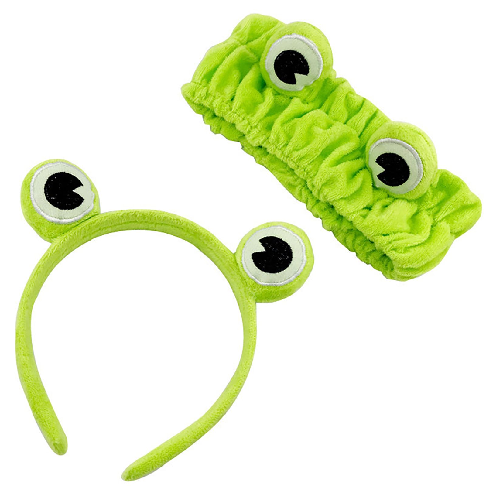 MFUOE Frosch Stirnband 2er Set – Süße Haarbänder Für Make-up, Duschen & Wellness