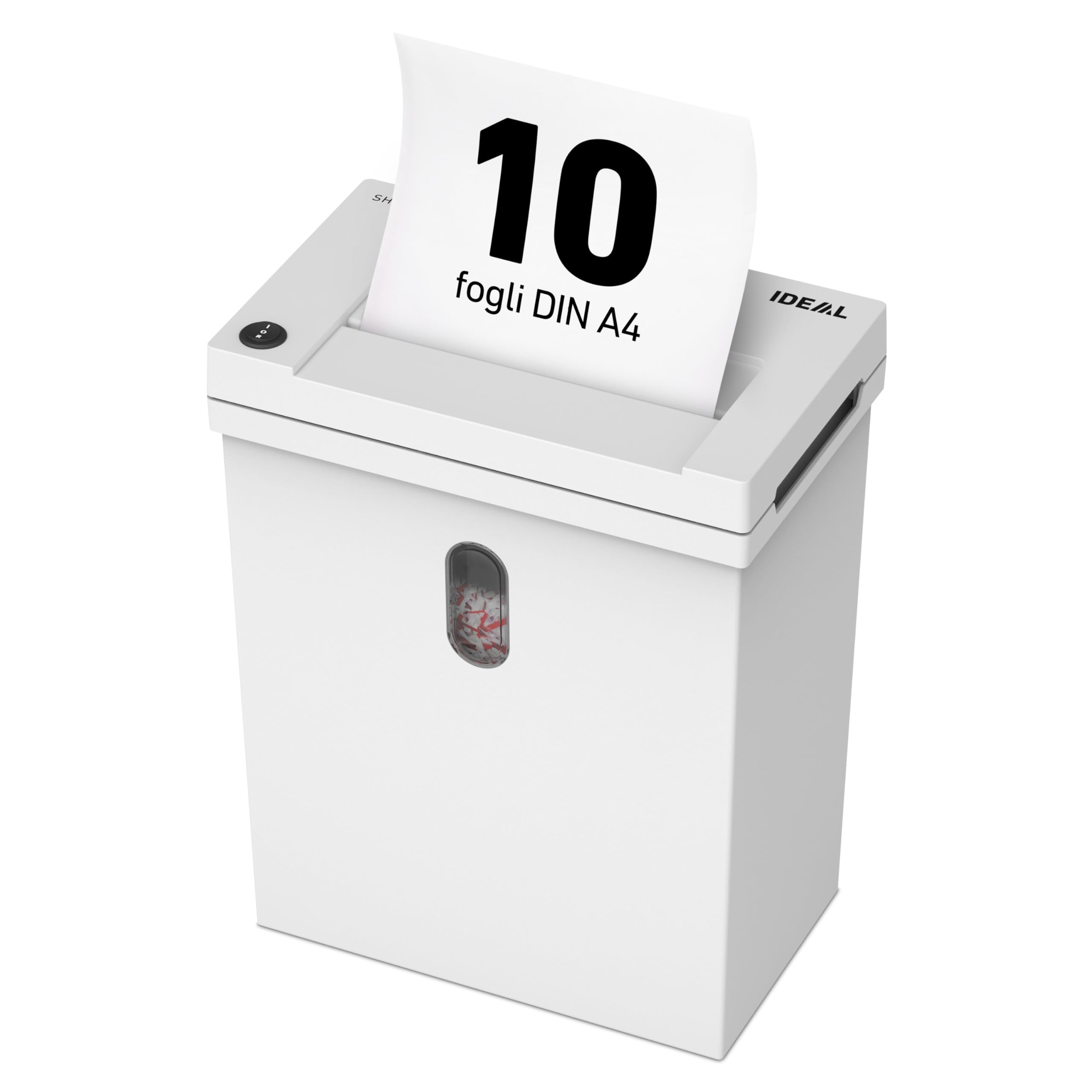IDEAL Shredcat 8100, Distruggidocumenti, Tritadocumenti di Alta Qualità, Silenziosi e Affidabili, Conformi al GDPR (8-10 fogli) | Capacità serbatoio 20 l, 5 x 30 mm