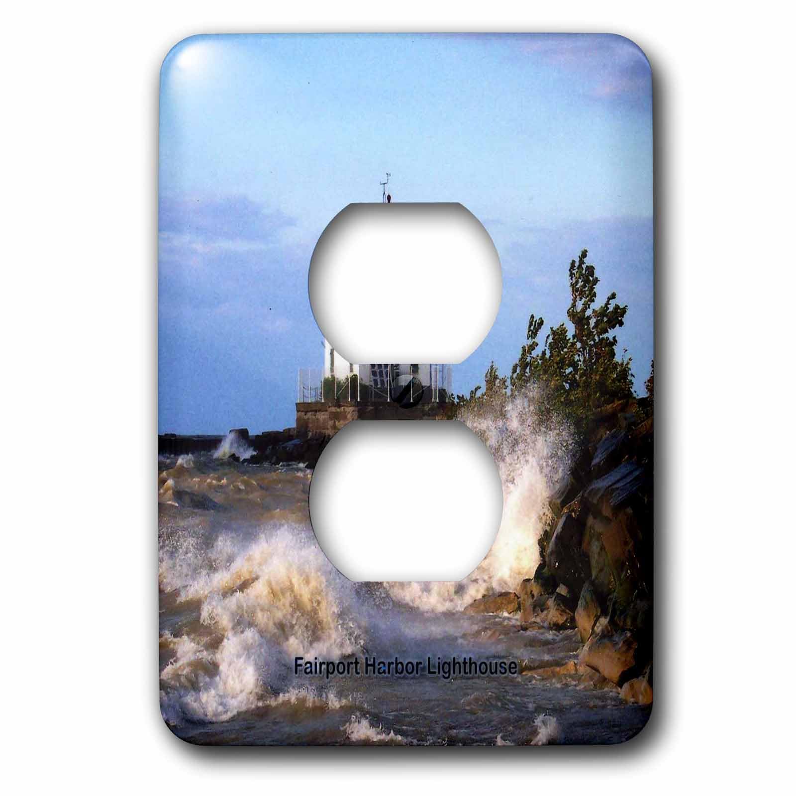 Phare de Faeroport Harbor sur le lac Érié plaque double prise pour décoration de salon chaleureux