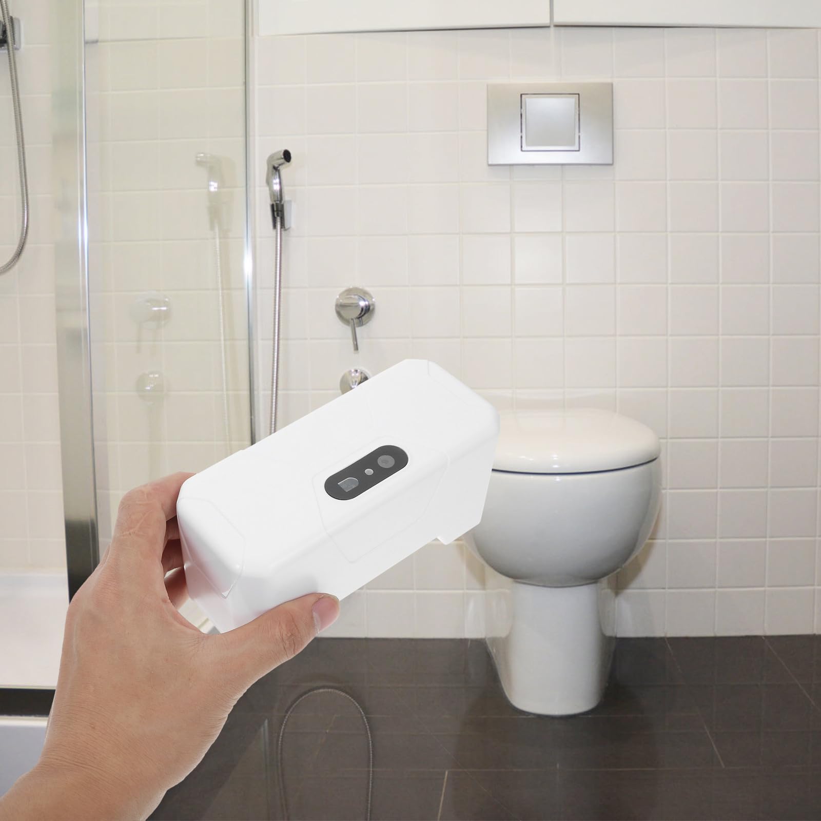 OUNONA Descarga de Inodoro activada por Movimiento con Cisterna automática, Sistema de Ahorro de Agua para Uso en baños públicos y hogares
