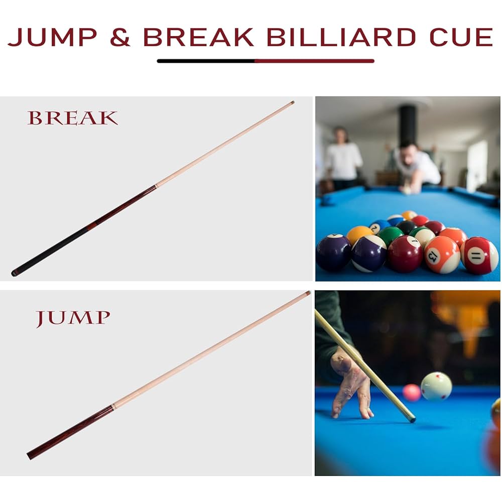 Pool Table Reviews For RAGE Heavy Hitter Jump Break Cue - 25oz 3 Piece Pool Stick With Extra Hard Bakelite Tip For Explosive Breaks And Effortless Jumps Pool Chalk