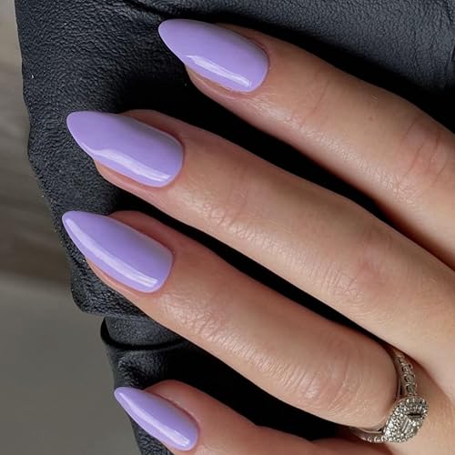 Lilac Press on Nails Almond Shaped Nails Press ons, Medium
