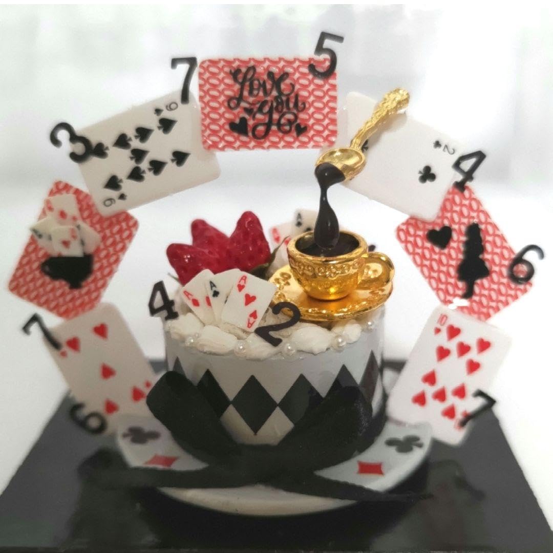 トランプの兵ケーキ♡ Amazon.co.jp: No.A242 トランプアーチ シックな帽子型ケーキ 0721-31