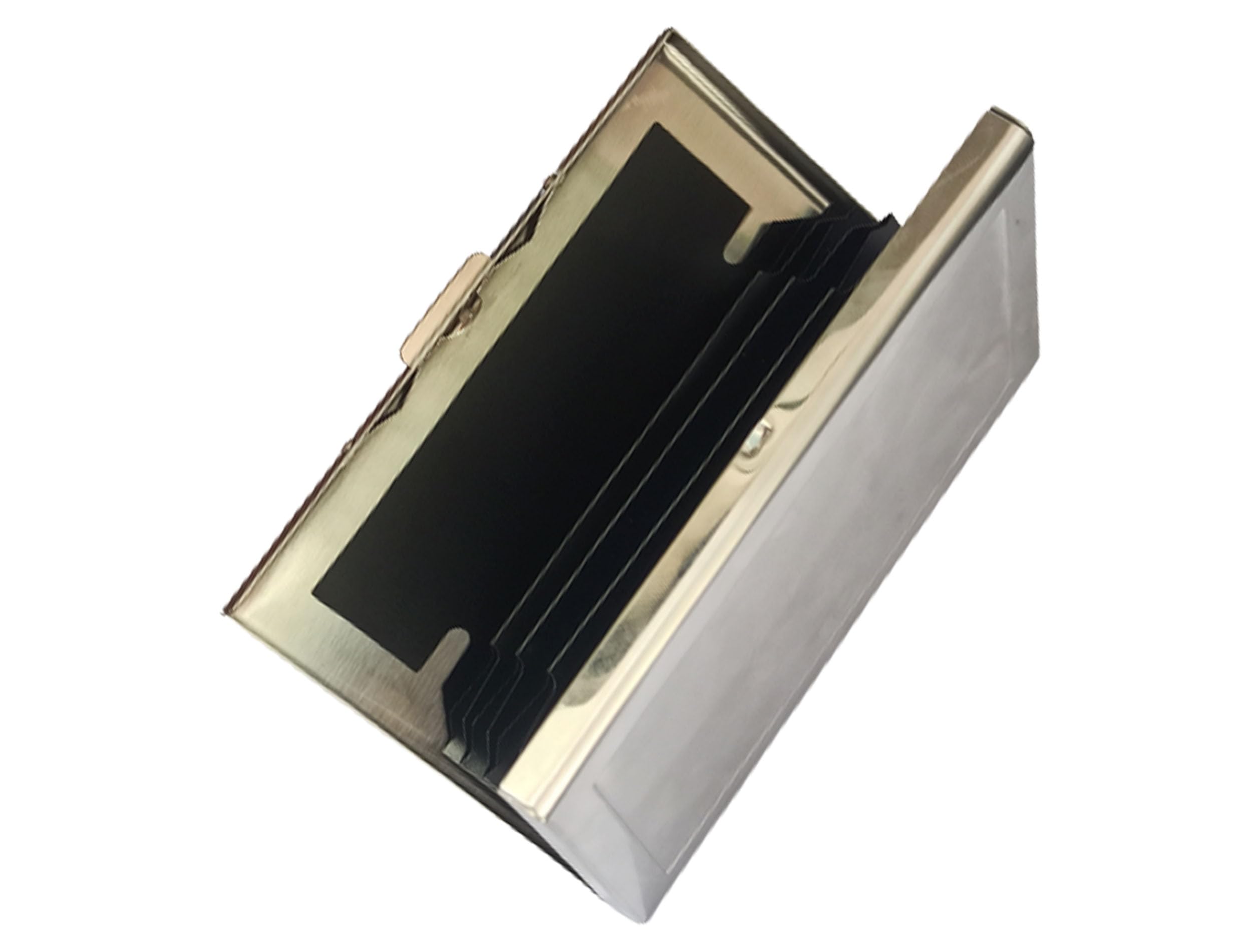 YB STORE Credit Debit ATM Visiting Card Holder 6 Slots RFID Protected Metal Wallat for Men & Women (Sliver), sliver, Modern