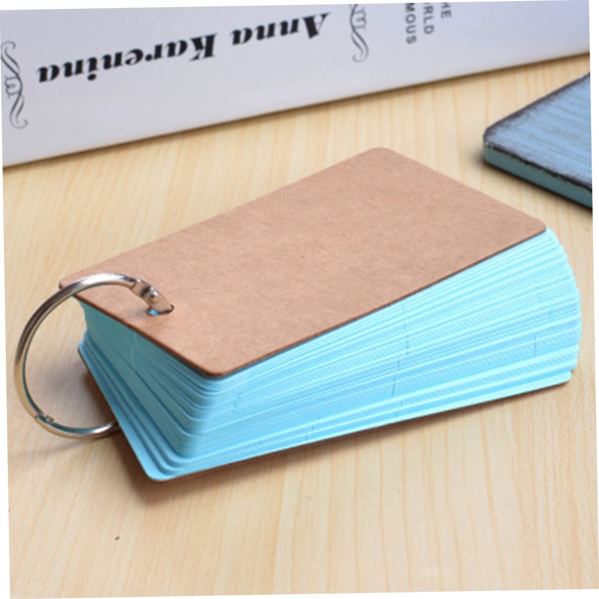 Ciieeo Einschulung Deko 6 Stück Karteikarten aus Papier mit Binder Ring Design Einfache Notizblöcke und Leere Karteikarten für Schule und Schüler Zufällige Farbe