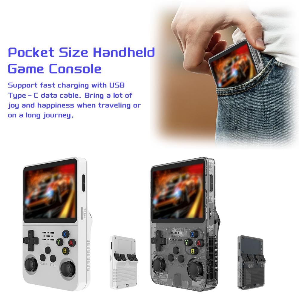 Nuovo R36s Console di Gioco 3.5inIPS OCA MIPI Schermo Portatile Retro Arcade Gioco Nostalgico Doppio 3D Open Source Handheld System 64/128G