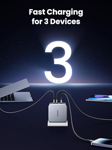 Miniatura 5 de UGREEN Nexode 140W GaN USB C Laptop Charger, 3-Port PD 3.1 PPS Foldable Fast Wall Charger with 240W Cable for MacBook Pro 16", iPhone 17/16/15,