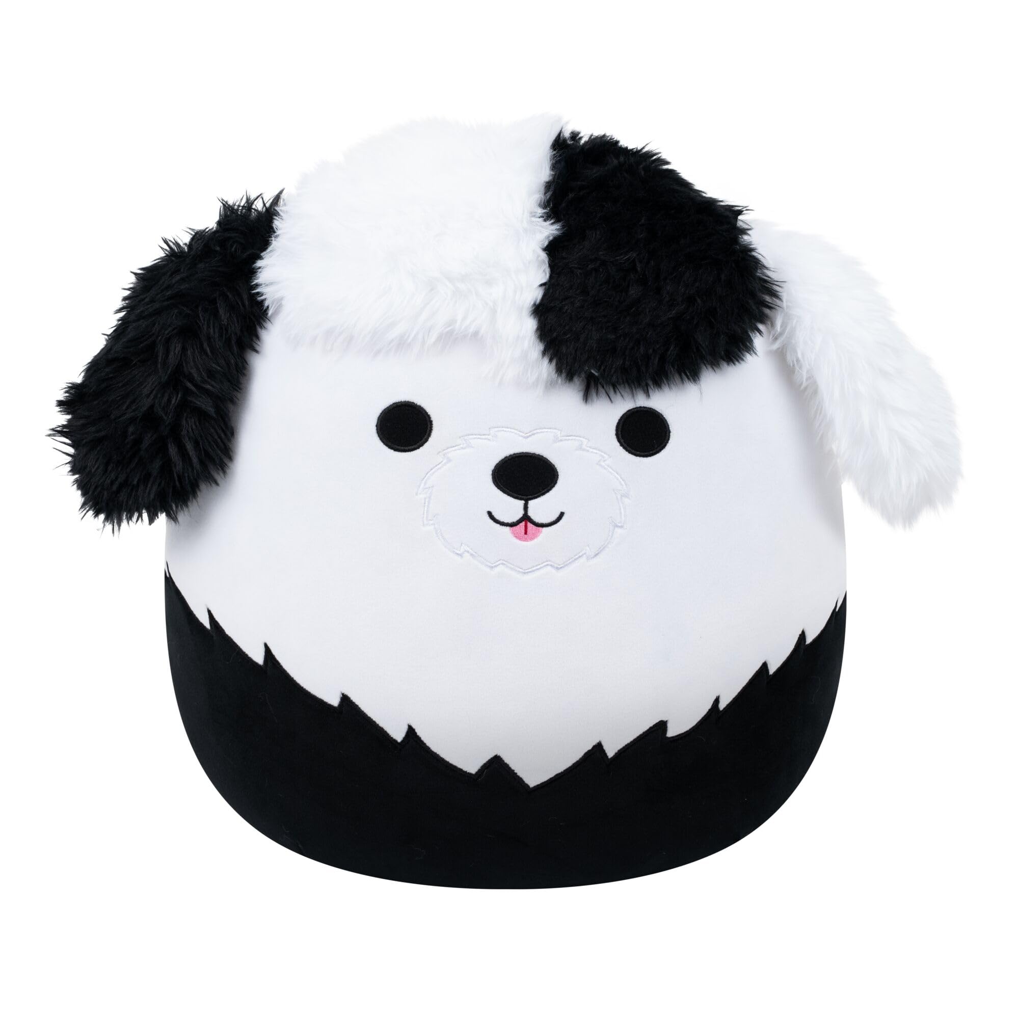 Squishmallows Original 16-Inch Brooks the Black and White Sheepadoodle - Official Jazwares Plush