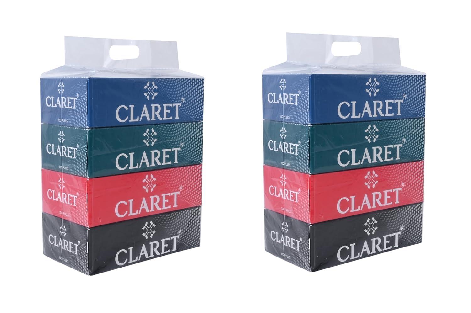 Claret 2-Ply Facial Tissue Box | 100 Pulls | 18 x 20 cm - Multipurpose Tissue for Weddings, Makeup Removal & Everyday Use (Pack of 8)-image-27