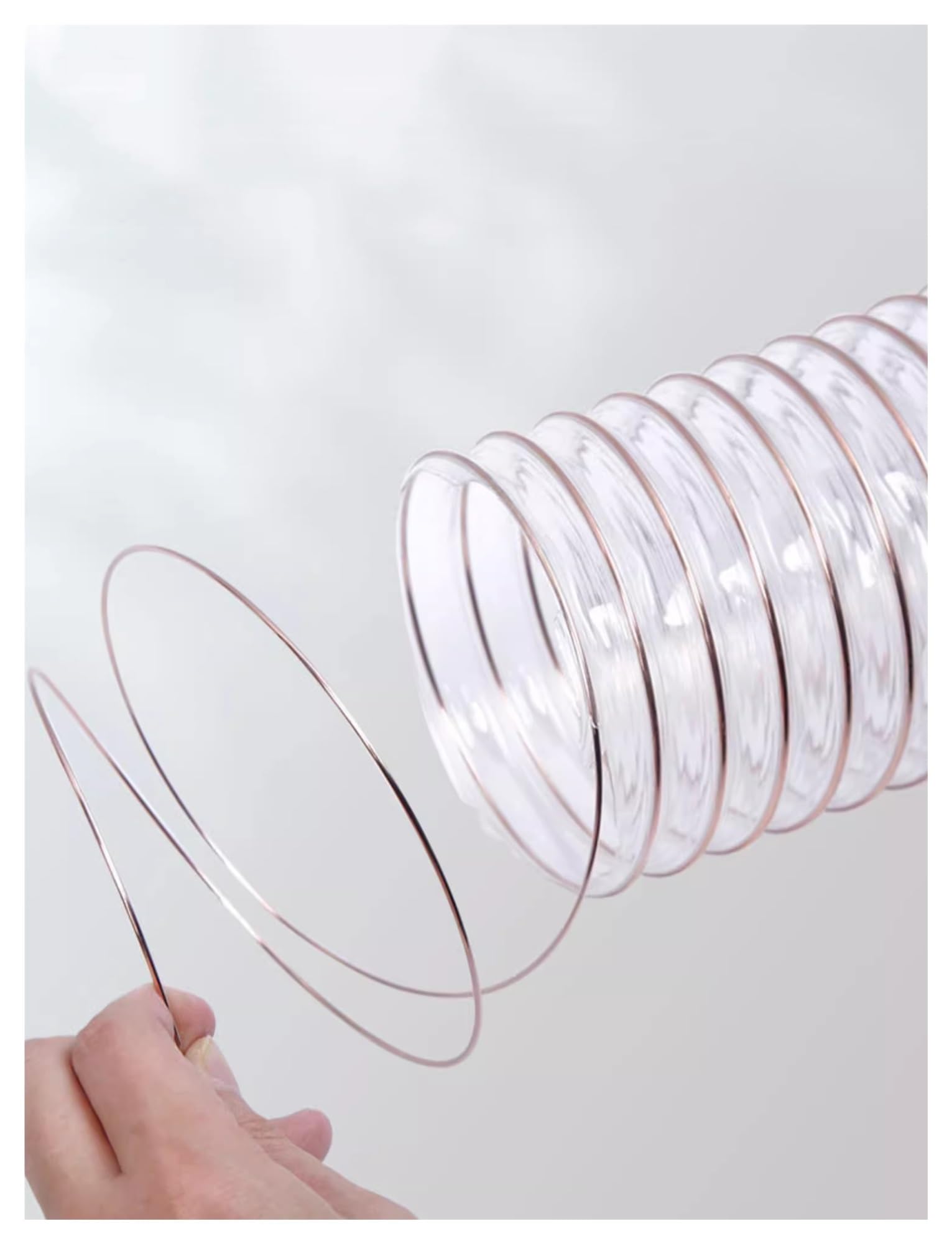 Manguera de recogida de polvo, flexible y transparente para extractor de polvo industrial, 10 metros de longitud, 80-300 mm de diámetro, 0,4 mm de grosor