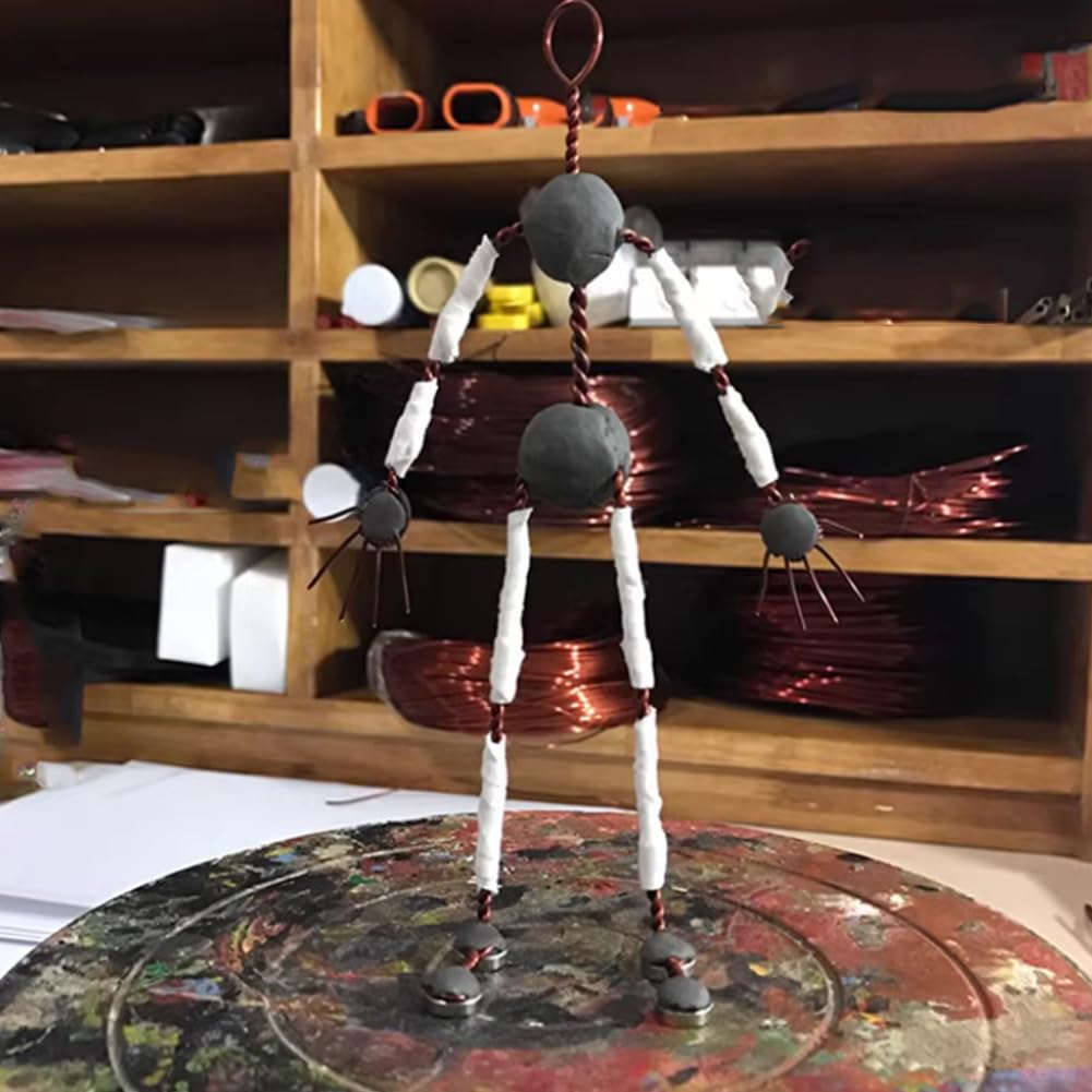 19cm,YXINHONGYUE ulepszony stojak stop motion,Heavy Duty regulowany zestaw animacji stop motion do animacji gliny,Fotografia produktu,Filmowanie zawiera 6 złącz i czaszkę