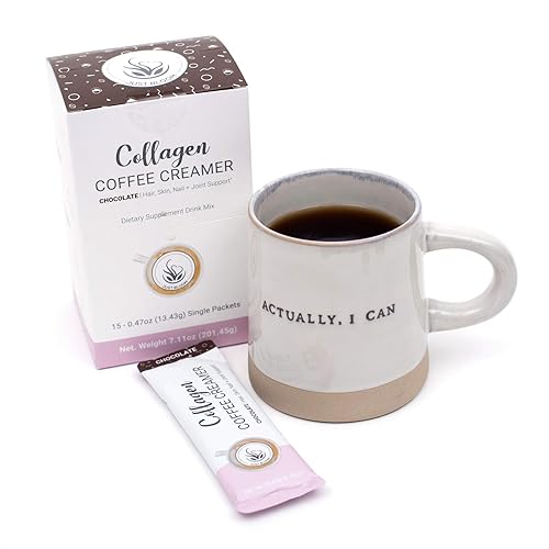 Crema de colágeno de chocolate Péptidos de colágeno hidrolizado con crema de coco en polvo Café Proteína Apoyo para cabello, piel, uñas, hueso y