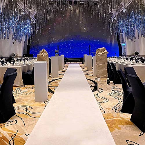 Wedding Aisle Runner White Carpet for Wedding Ceremony, Party, Christmas Decorations VIP Stage Door Entrance Runner Rugs