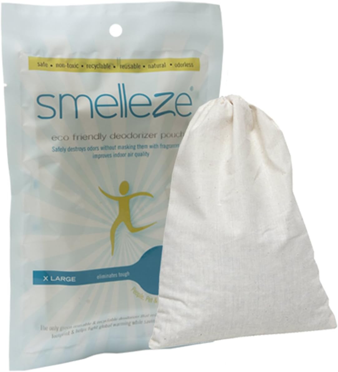 SMELLEZE Reusable Fridge & Freezer Smell Removal Pouch: Eliminates Food Odor Without Chemicals