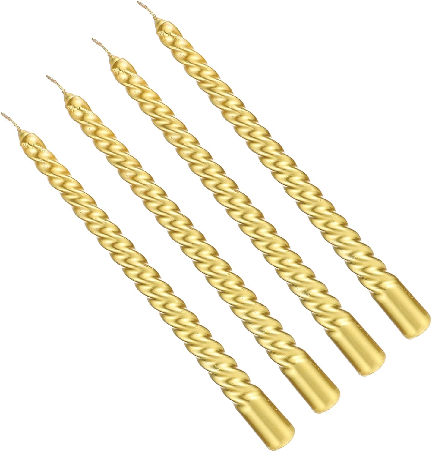 Sosoport Taper Candles 4pcs Gold Candle Sticks 10 Inch