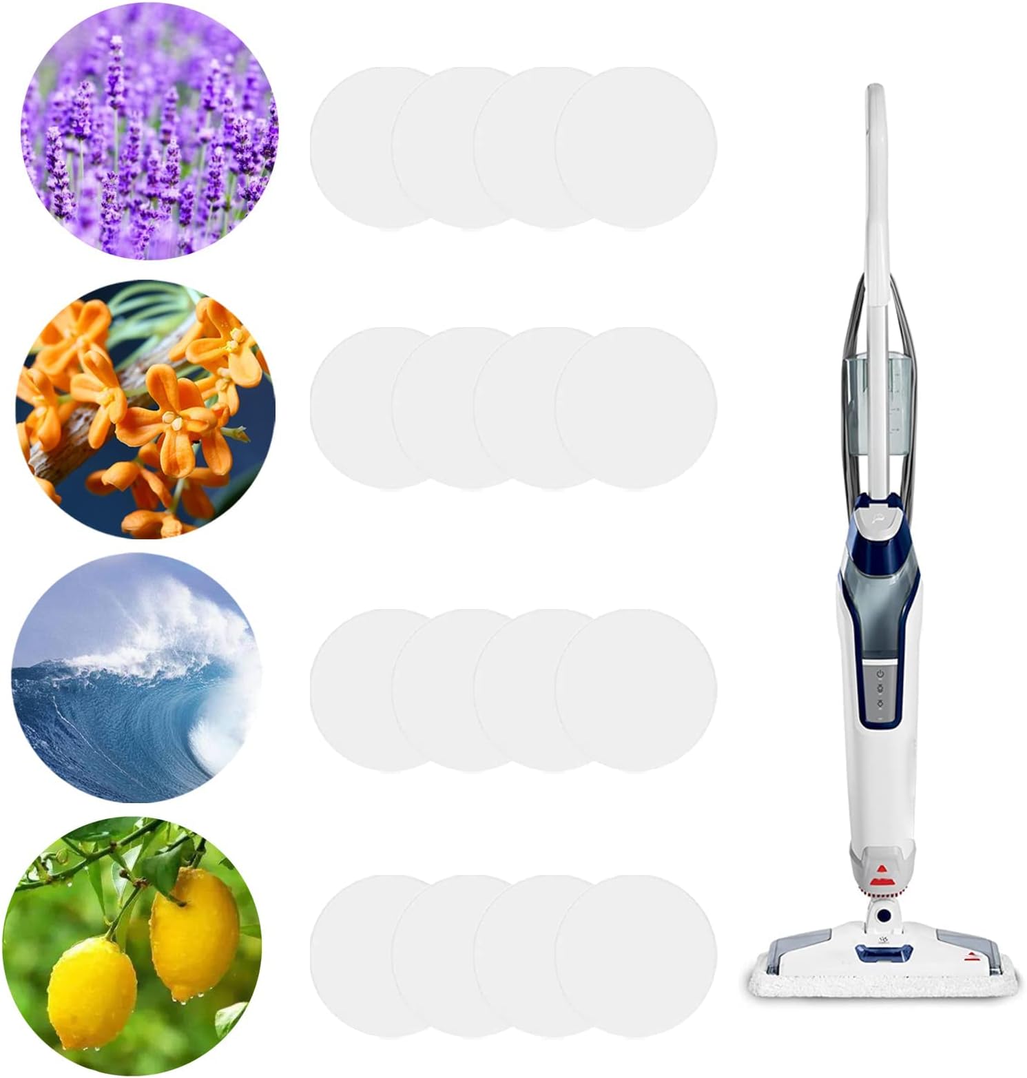 16 Pack Steam Mop Scent Discs Compatible with Bissell Powerfresh and Symphony Series, Fits Model 1940, 1806, 1132