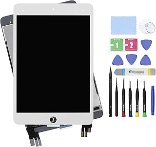 7.9" LCD Screen Replacement for iPad Mini 5 A2133 A2125 A2126 A2124 Display LCD Assembly and Glass Touch Digitizer Premium Repair Kit + Sleep/Wake Sensor (White)