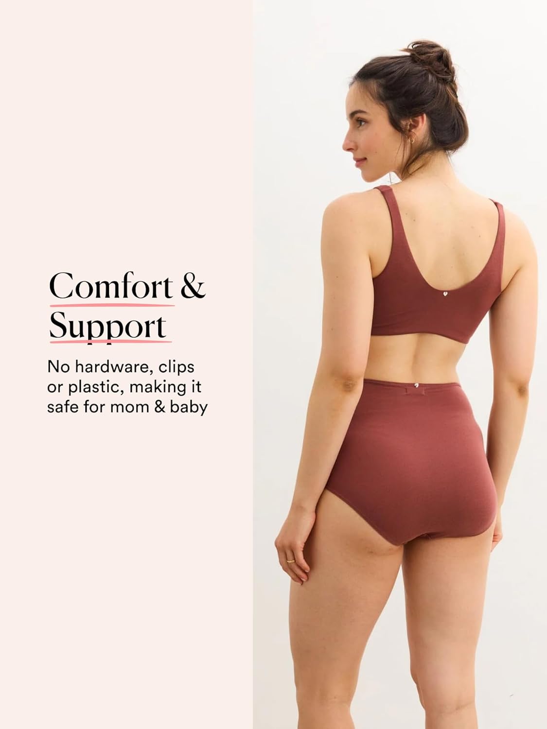 HATCH The Skin to Skin Maternity Bra, Wireless, Soft & Stretchy Design for Breastfeeding, Pregnancy, & Beyond, Anise, Large - Image 3