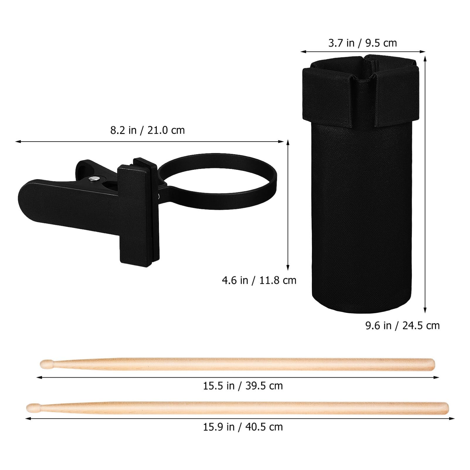 Vaguelly 1 Set Drum Sticks Bag Drumstick Holder Clip On Holder Drum Sticks with Box Grabber Drumsticks
