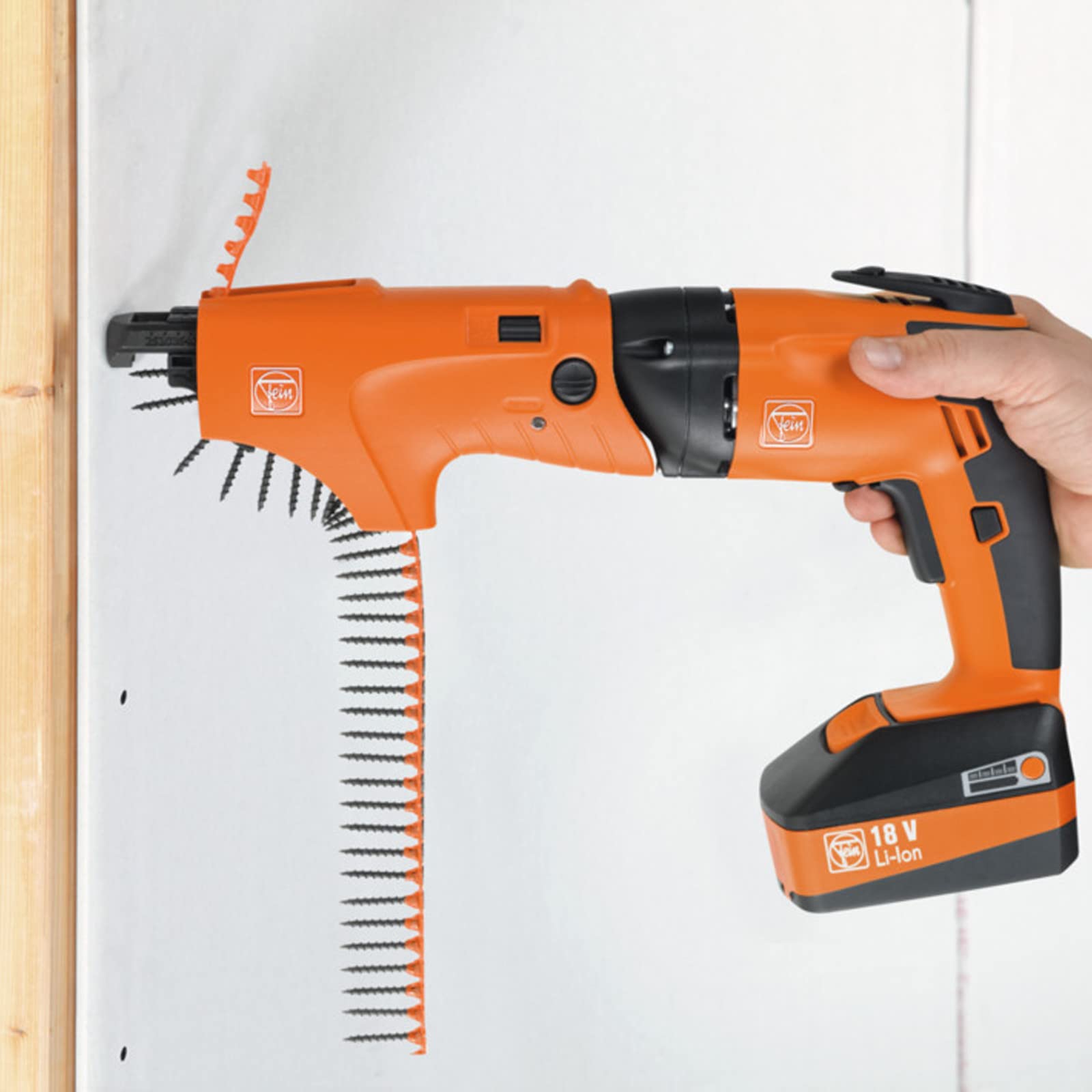 FEIN - Atornillador inalámbrico ASCT 18 Select | potente destornillador inalámbrico para construcción en seco | adecuado para placas de yeso de alta resistencia/placas de yeso duro