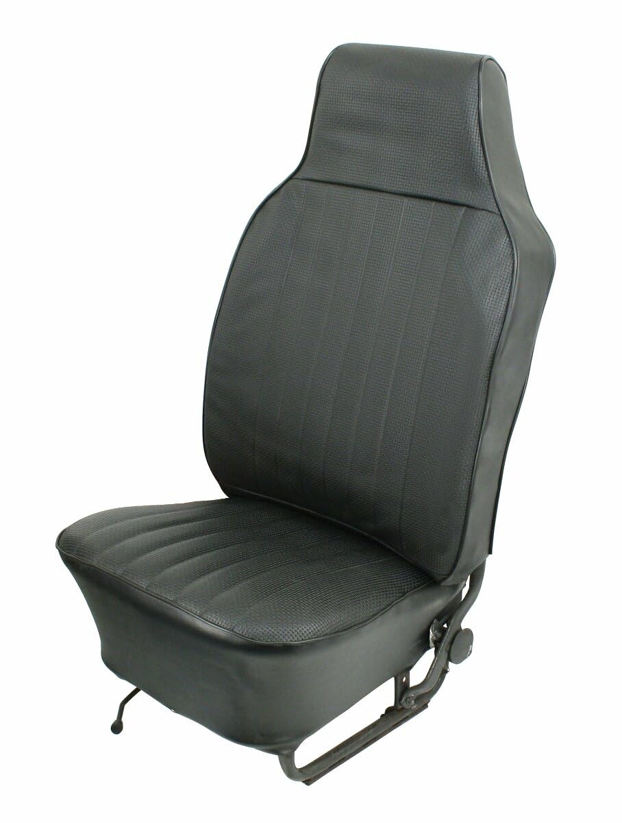 Vinyl Seat Cover, Front & Rear Set, Fits Beetle 68-69, Black, Compatible with Dune Buggy