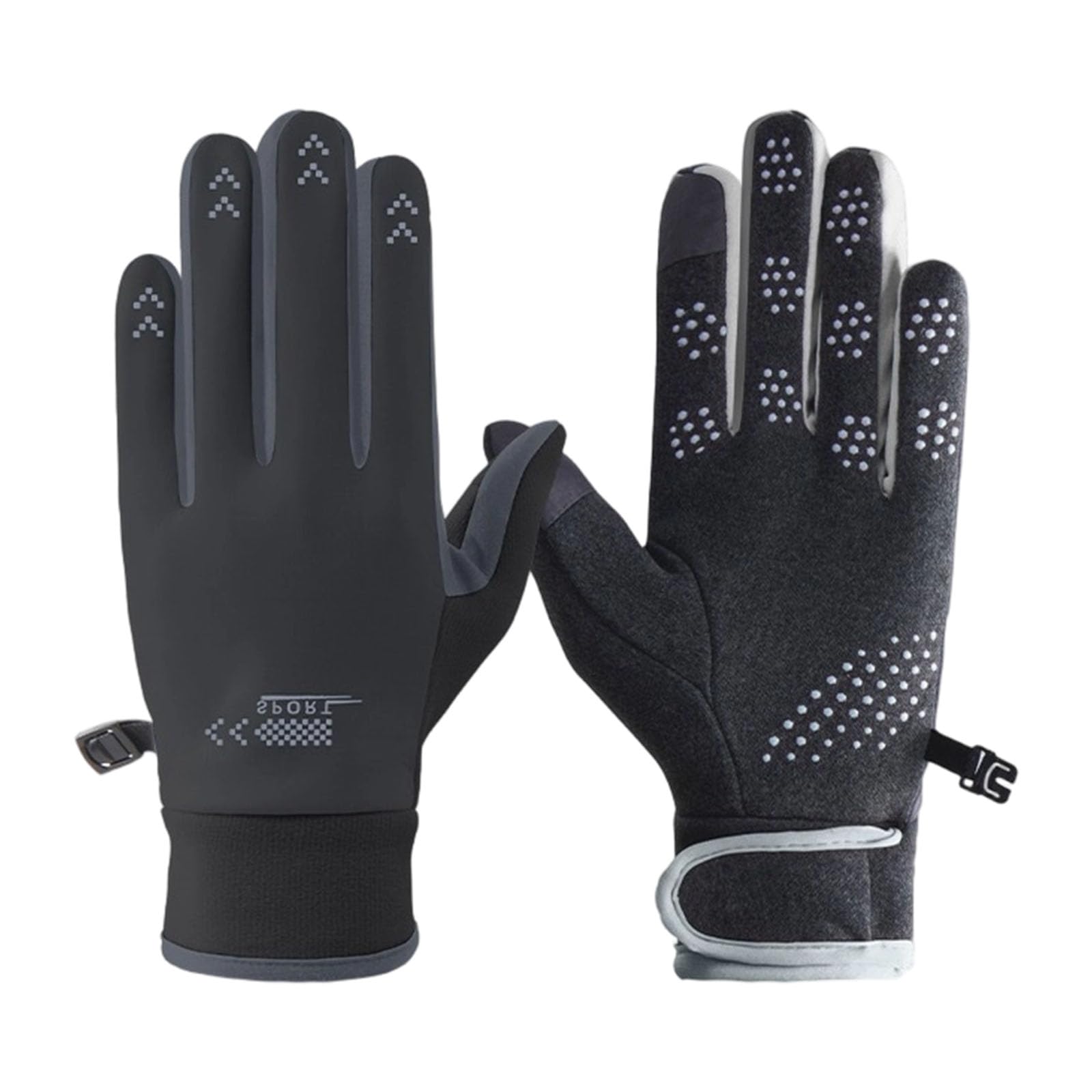 YUXITA Unisex Waterproof Touchable Screen Gloves For Skiing Cycling With AntiSlip Grip All Weather Outdoor