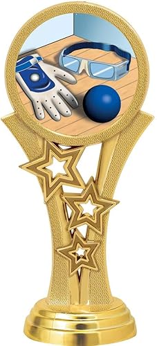Miniatura 2 de Trofeo de balonmano Crown Awards, trofeo de balonmano de 11 pulgadas negro medianoche, personaliza ahora Prime