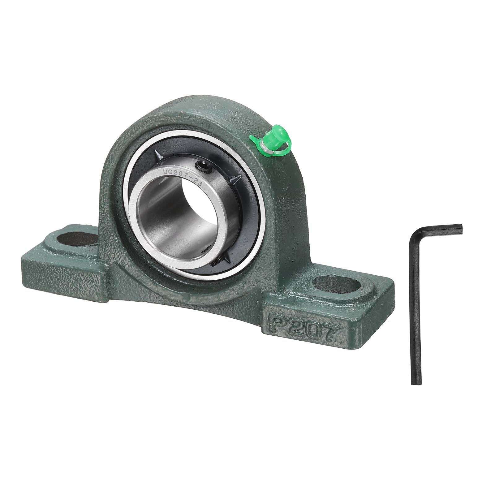 QUARKZMAN Rodamientos De Soporte UCP207-23, Diámetro Interno De 1-7/16 Pulgada Autocentrante, Base De Acero Fundido Sólido, Rodamiento De Bolas Montado En Brida De Acero Cromado, (ABEC3)