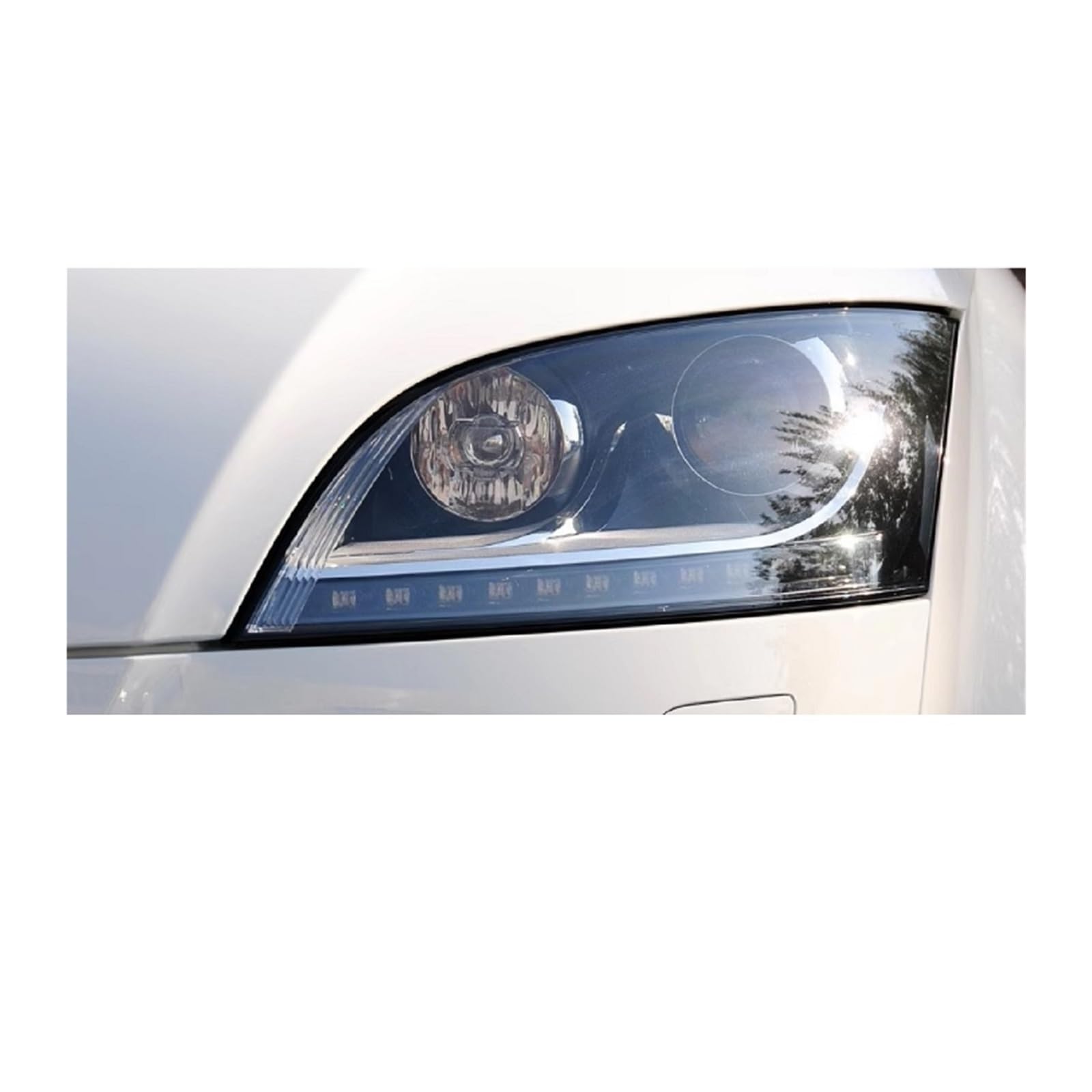 Lente de faro de coche compatible con Audi TT 2008 2009 2010 2011 2012 2013 2014 Carcasa transparente Cristal de faro Reemplazar la cubierta original(1PC left side)