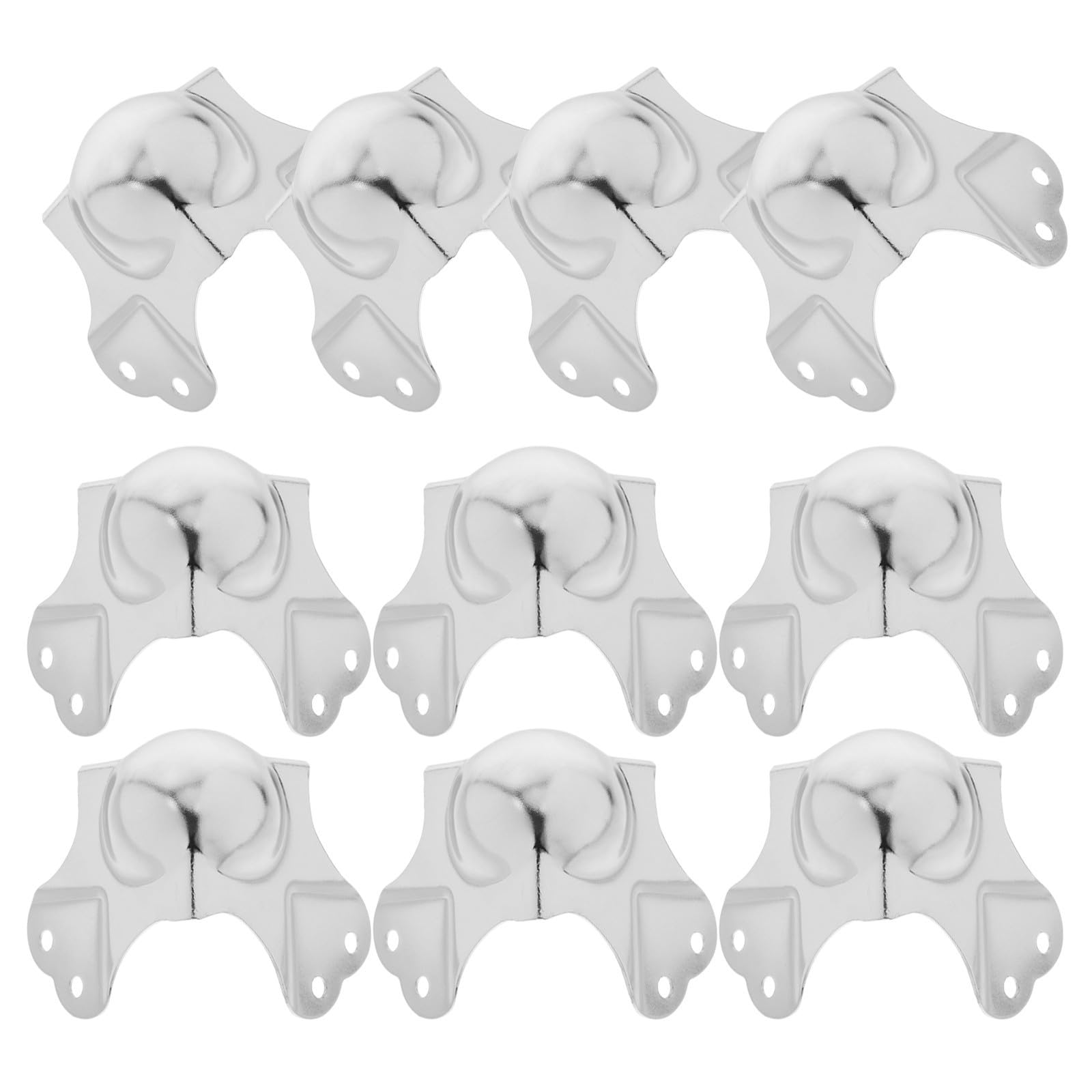 Protections d'angle métalliques en fer argenté robustes pour flight case | Lot de 10