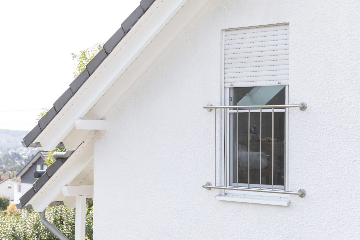 Schellenberg 70044 Fliegengitter Fenster bodentief Premium, Insektenschutz Fenster mit Rahmen aus Aluminium, 120 x 240 cm, Weiß