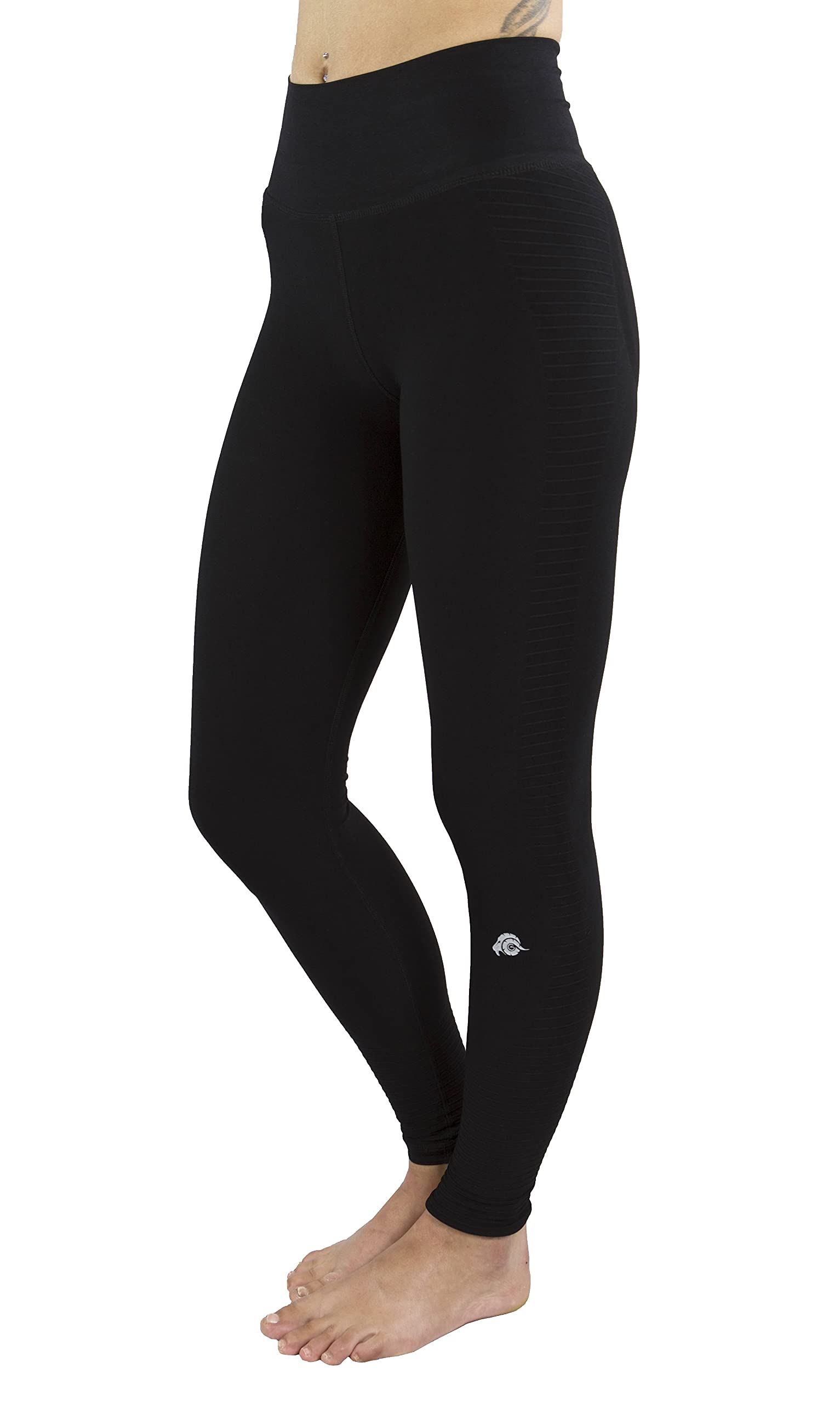 GUGGEN Mountain Damskie spodnie sportowe modelujące figurę, bezszwowe, sportowe legginsy, długie legginsy do biegania, legginsy do jogi, legginsy do wędrówek, czarny, L