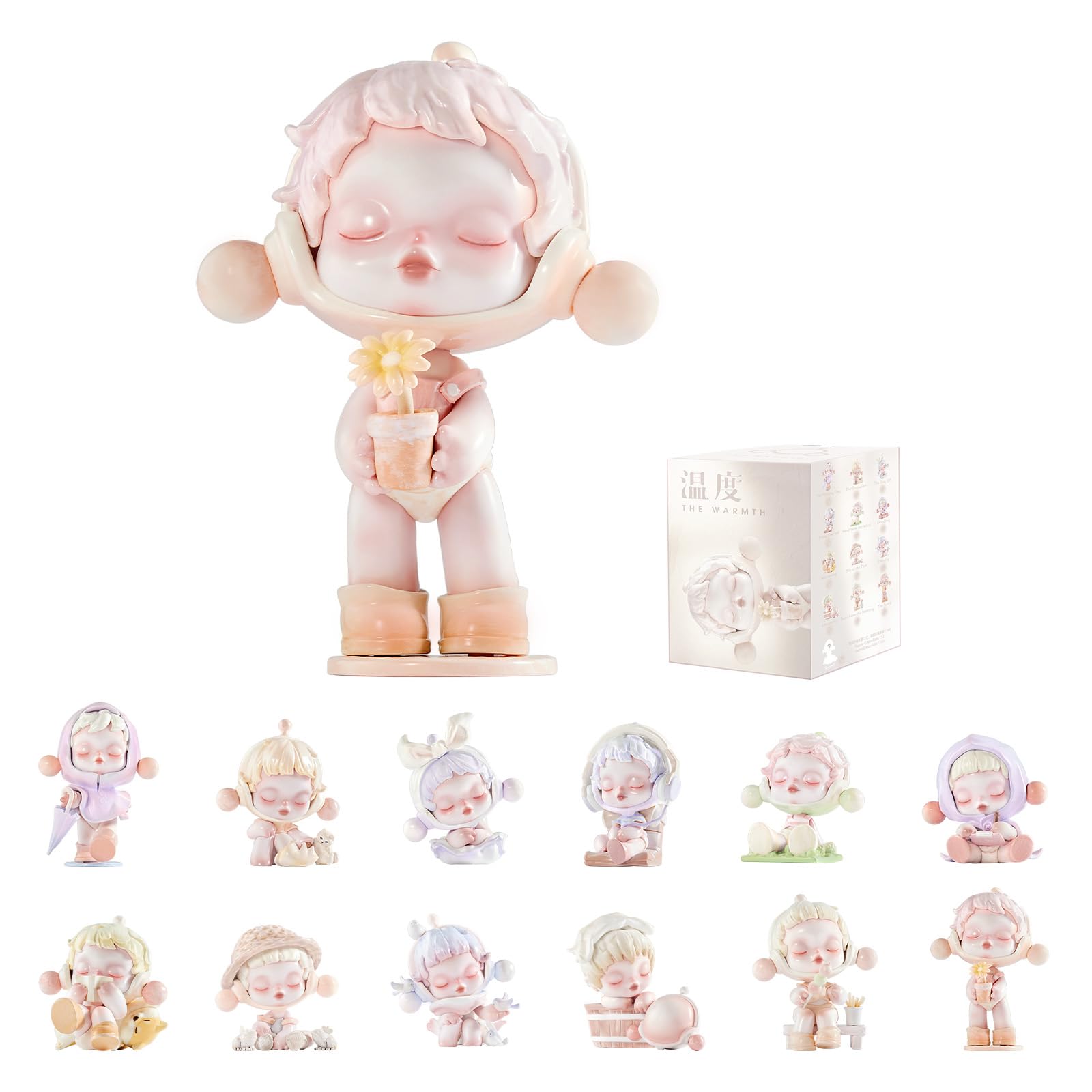 POP MART Skullpanda Warmth Series Blind Box Figures, SKULLPANDA Figurines, Random Design Action Figures Collectible Toys Home Decorations, Holiday Birthday Gifts, 1PC