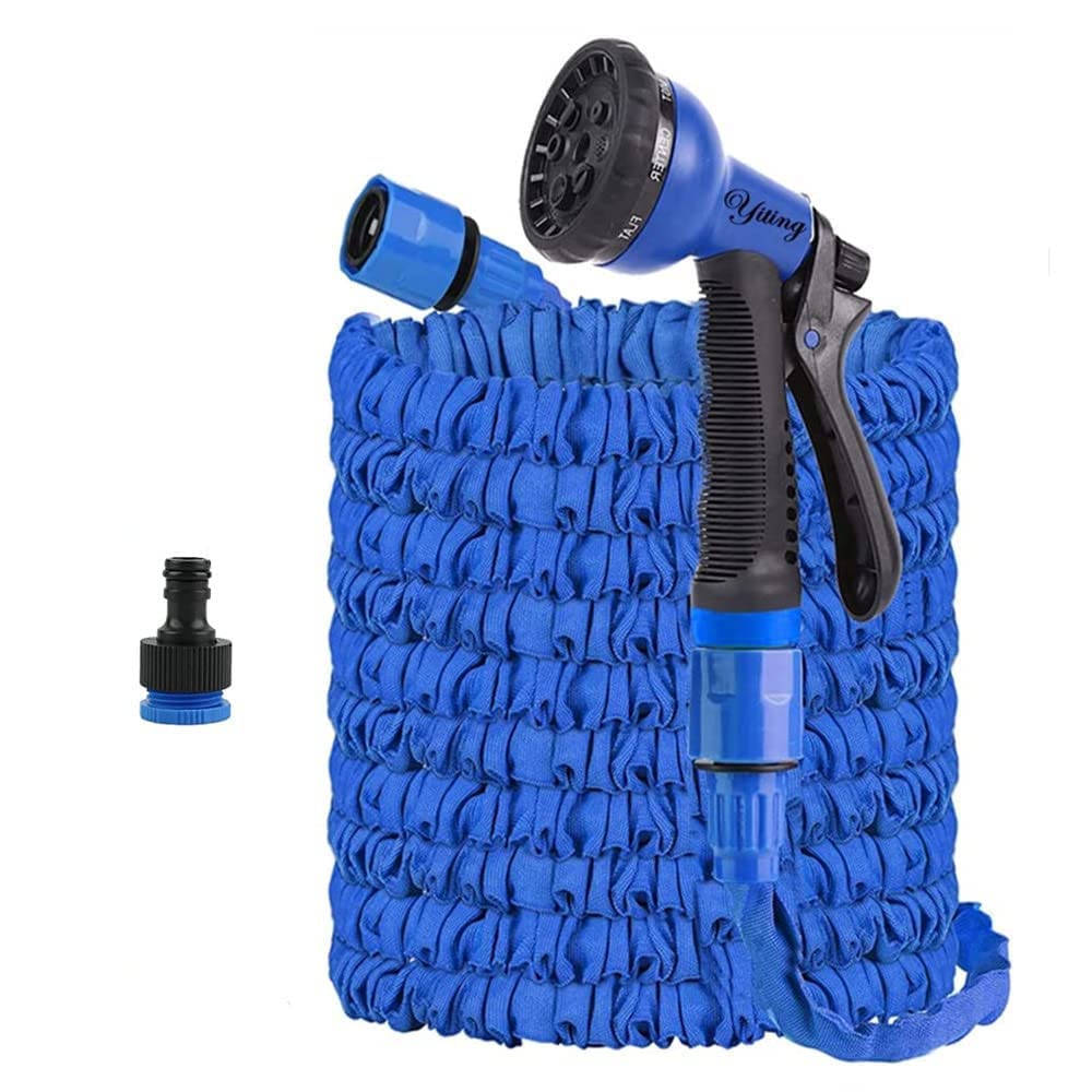 Yiting Expandable Garden Hoses 25ft/50ft/100ft/125ft, Hose Pipe 10m/30m, Magic Flexible Hosepipe, Expanding Water Hose with 8 Function Spray Nozzle and 3/4"&1/2" Connect Fittings for Garden