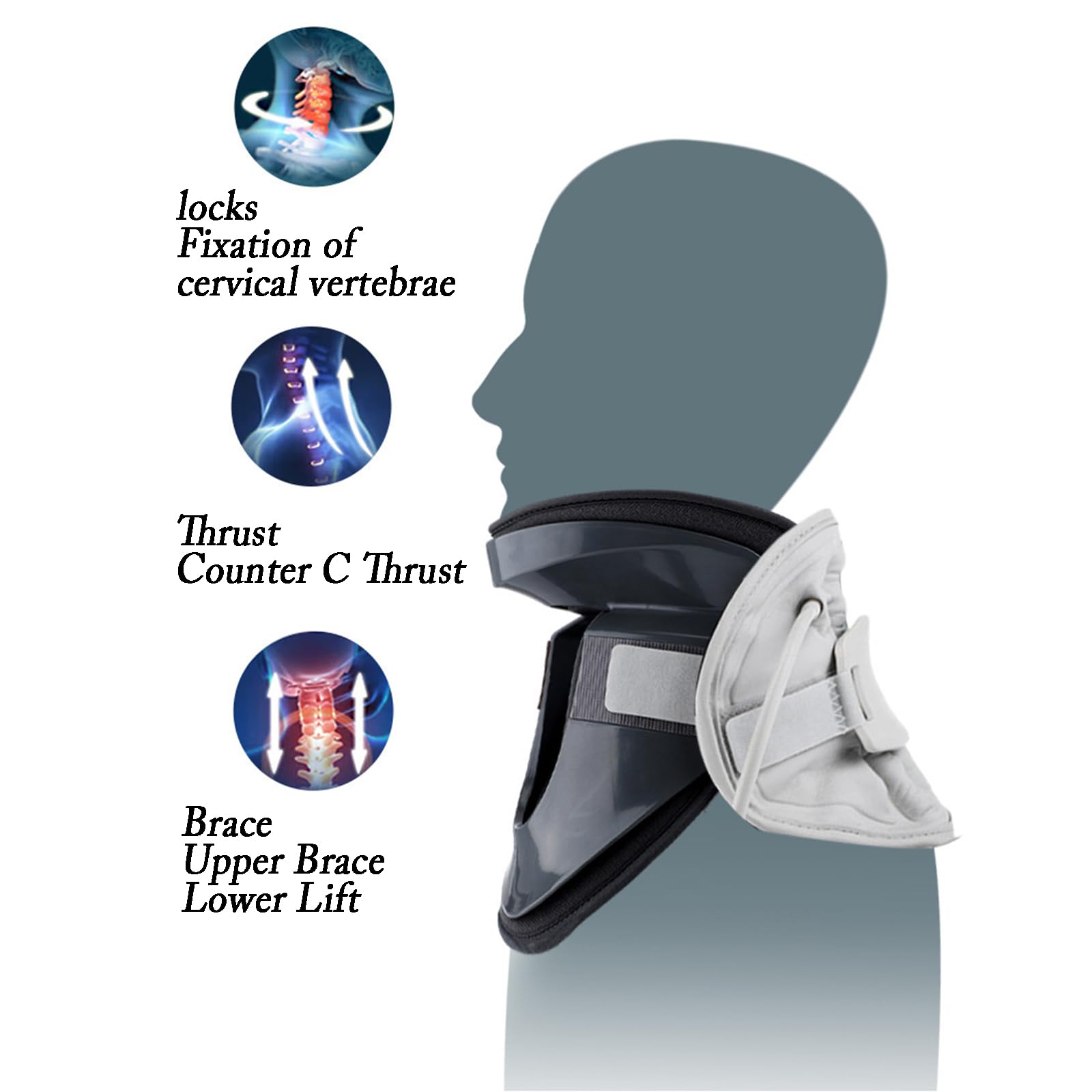 Dispositivo De Tracción Cervical,Inflado Manual,Inflado Manual,Regulable En Altura,Adecuado Para El Dolor De Cuello,Estiramiento Espinal