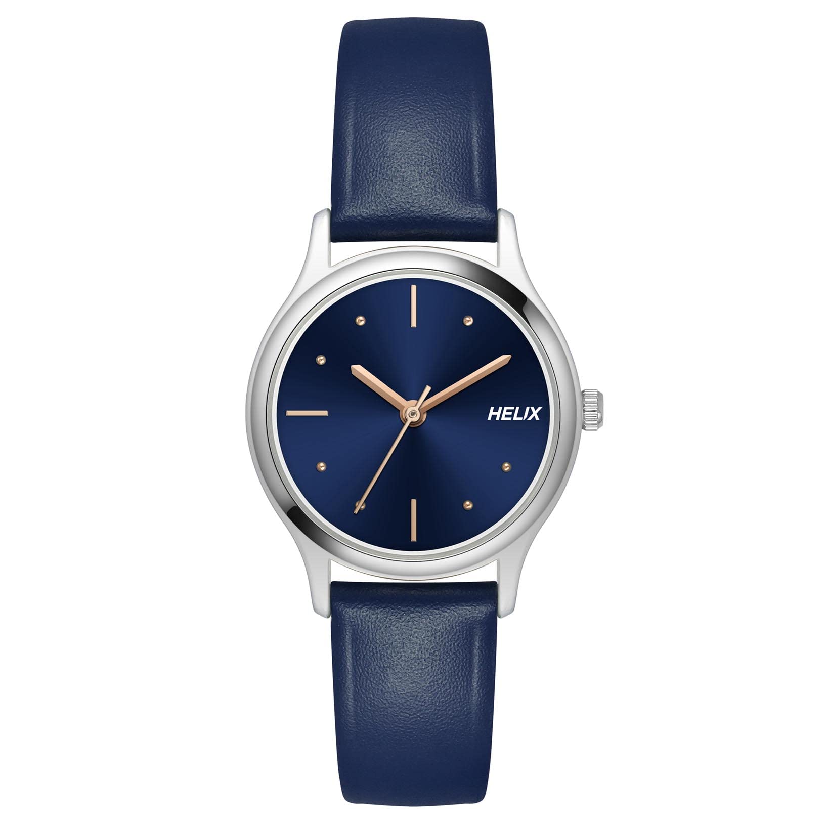 Helix by Timex Blue Round Analog Watches for Women | Quartz Movement Leather Strap Ladies Watches | Upto 30 m Water Resistance with Buckle Closure | Gift for Women TW051HL00 (B0BQY59RR9) Amazon Price History, Amazon Price Tracker