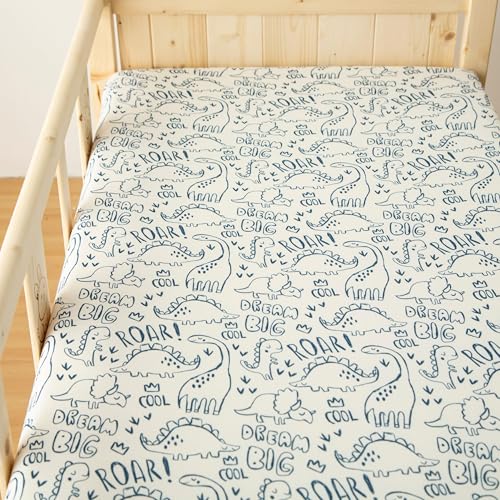 Image of SDIII 2 Pack Dinosaur Crib Sheets for Boys 52x28 Stretchy Microfiber Jersey Knit Crib Sheets Dinosaur for Standard Crib and Toddler Mattress