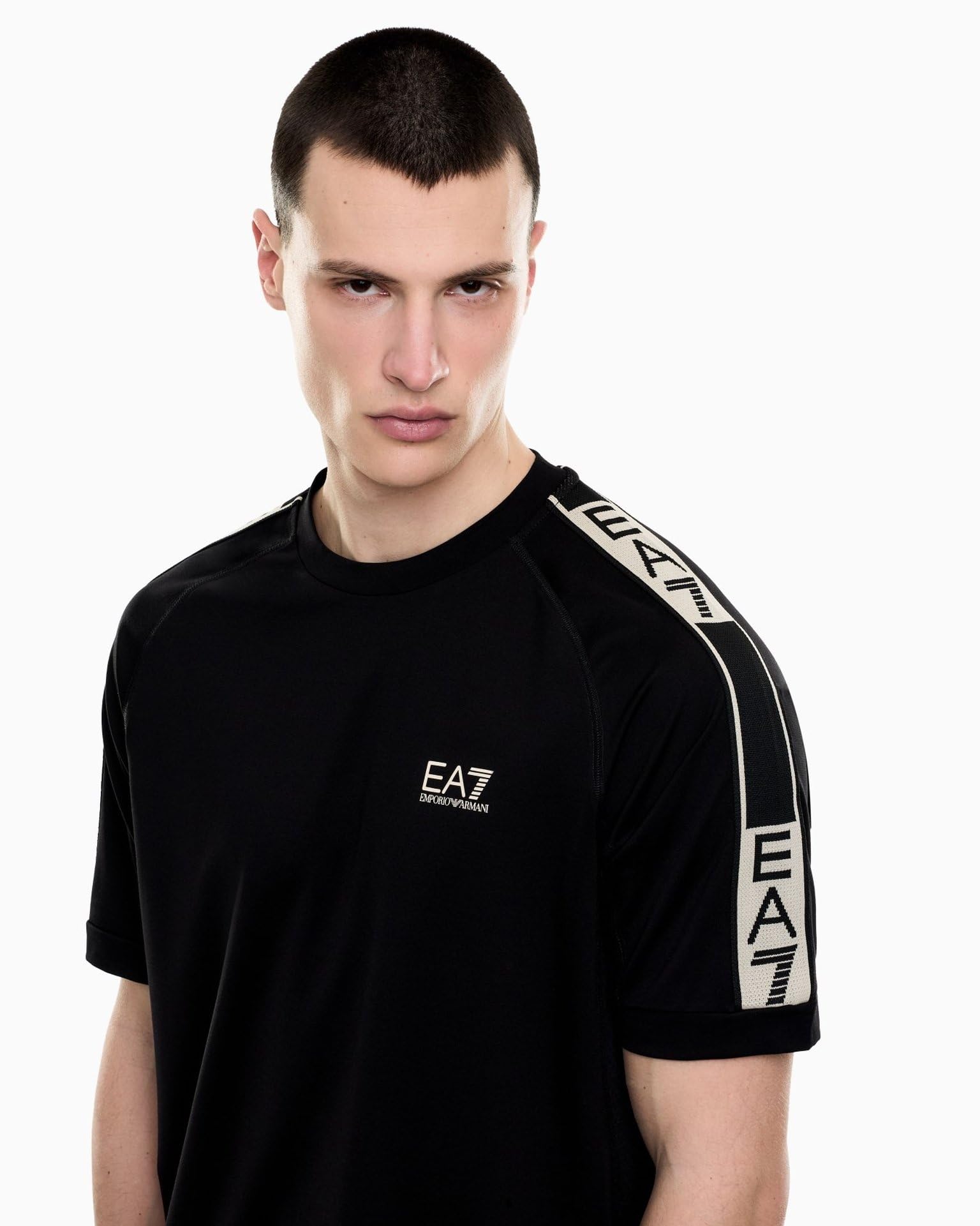 EA7 Emporio Armani męska koszulka graficzna z mieszanki wiskozy stretch 7M001395AF16724 8033919894899-3XL