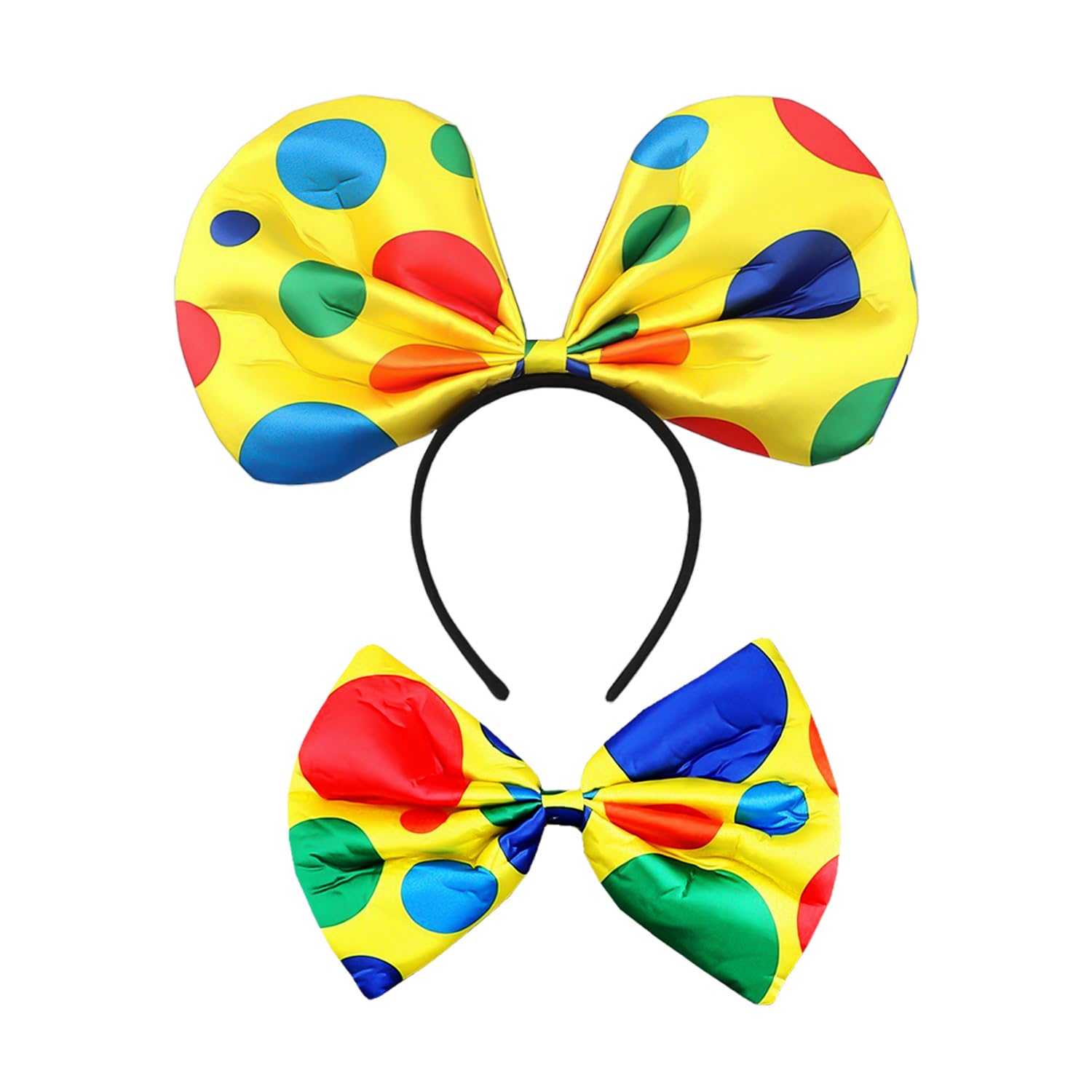 WUFGWBD 1 Clown Headband And 1 Clown Bow Tie, Cosplay Accessories, Party Dress Up Props, Performance Costume Accessories