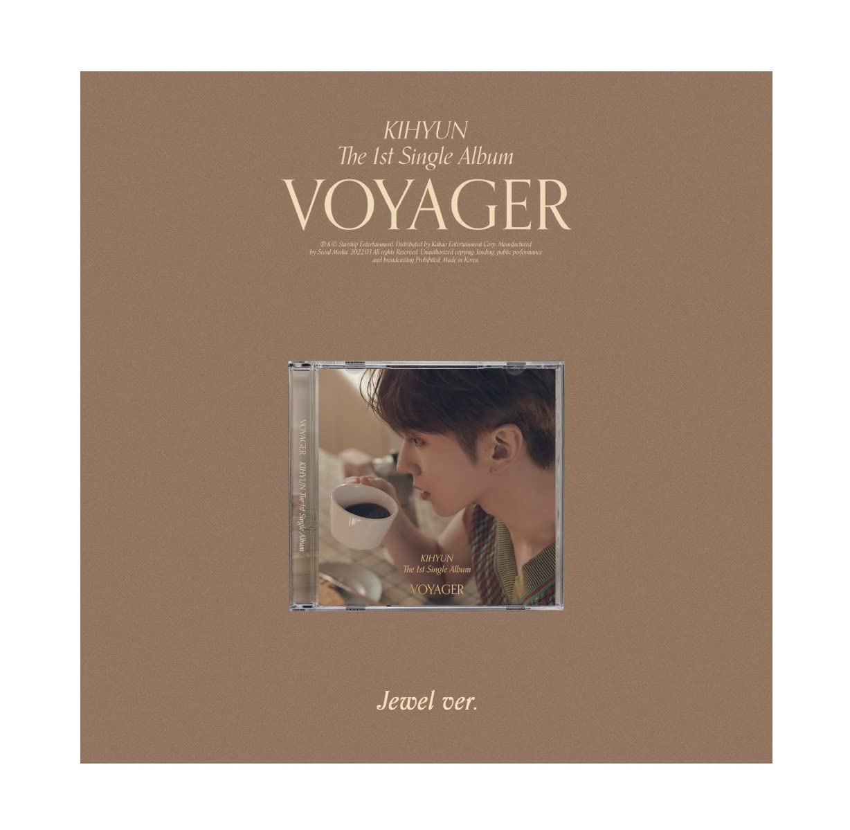 KIHYUN VOYAGER Jewel ver 1er album simple avec lot de cartes photos K-POP supplémentaires