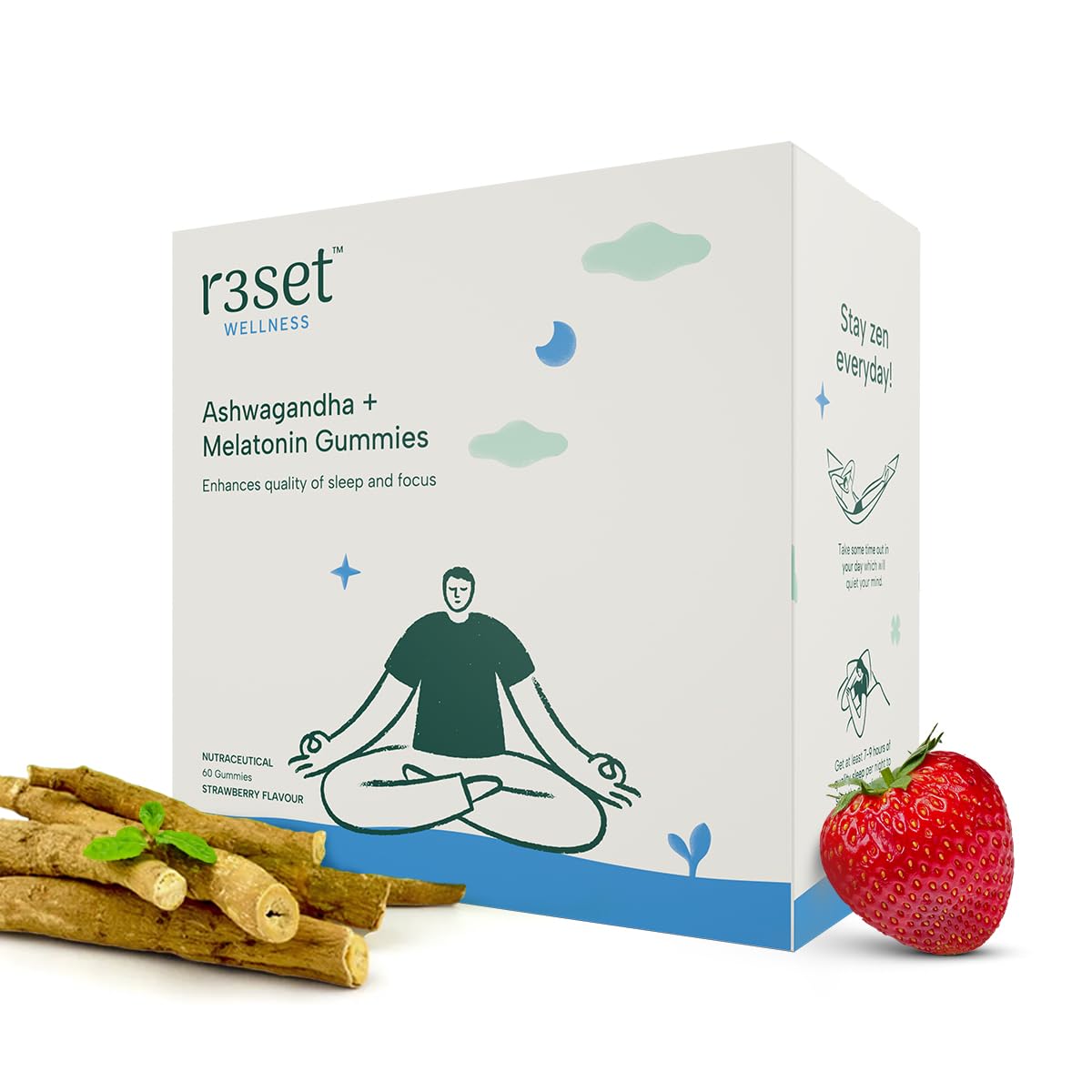 R3SET Ashwagandha and Melatonin Gummies | Relax and restore naturally | Enhances sleep quality | improves focus (B0CVQCMZM2) Amazon Price History, Amazon Price Tracker