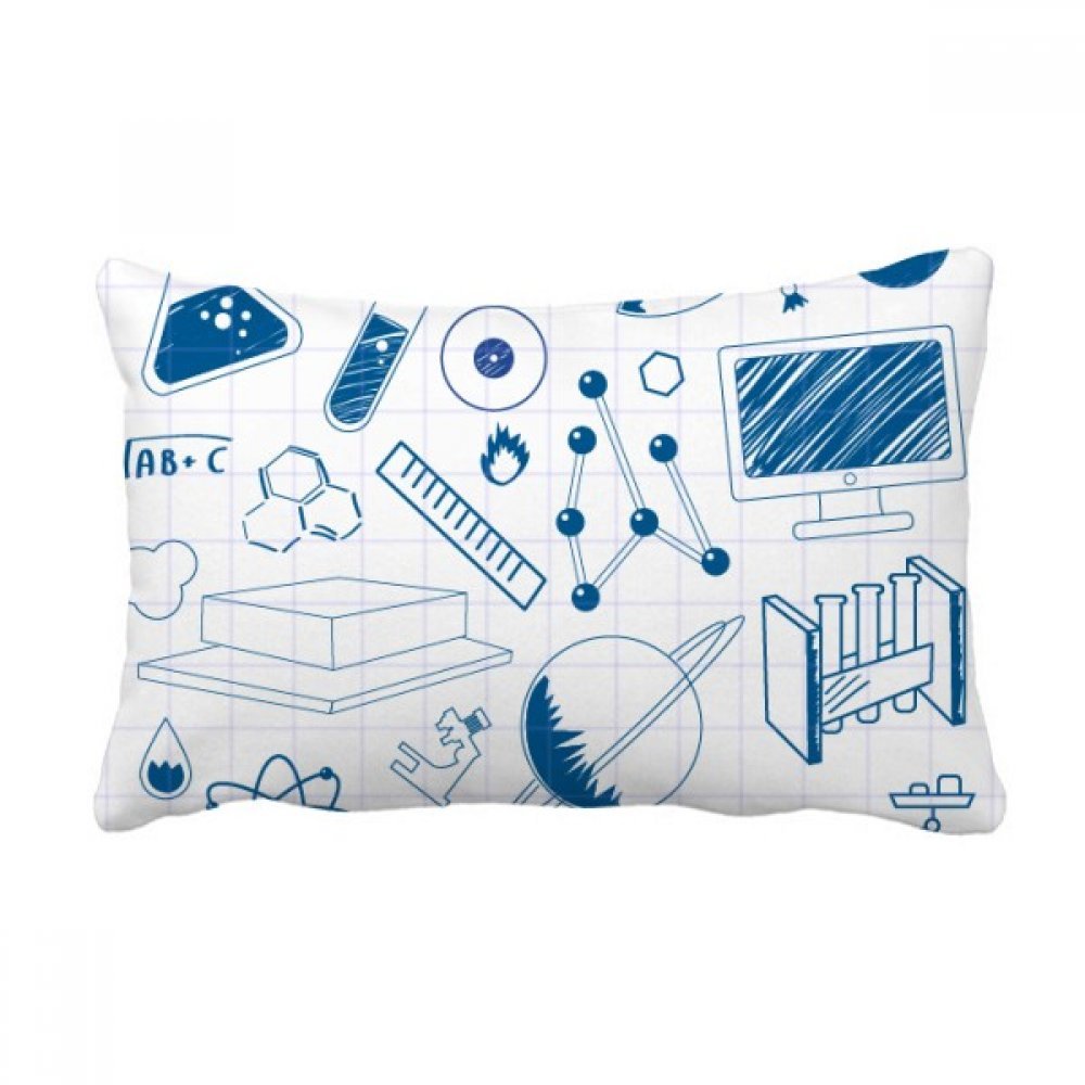 Coussin de chimie bleu idée cadeau originale pour passionnés de sciences