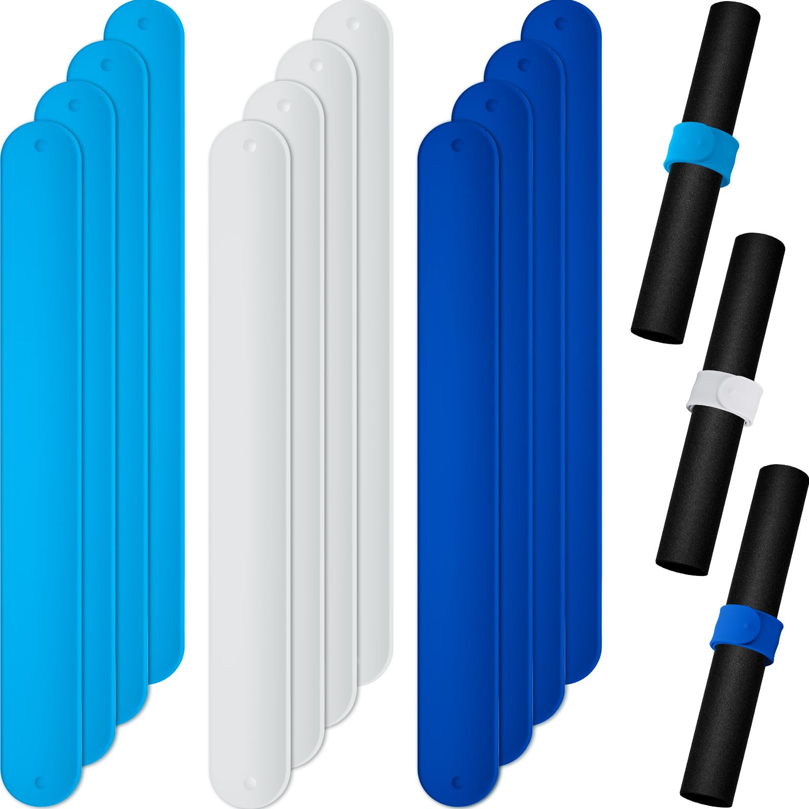 Leyndo Fermacarta Magnetici In Silicone 2,5x22,9 Cm - 32 Pezzi In 8 Colori - Per Poster, Rotoli Di Carta E Organizzazione Cavi