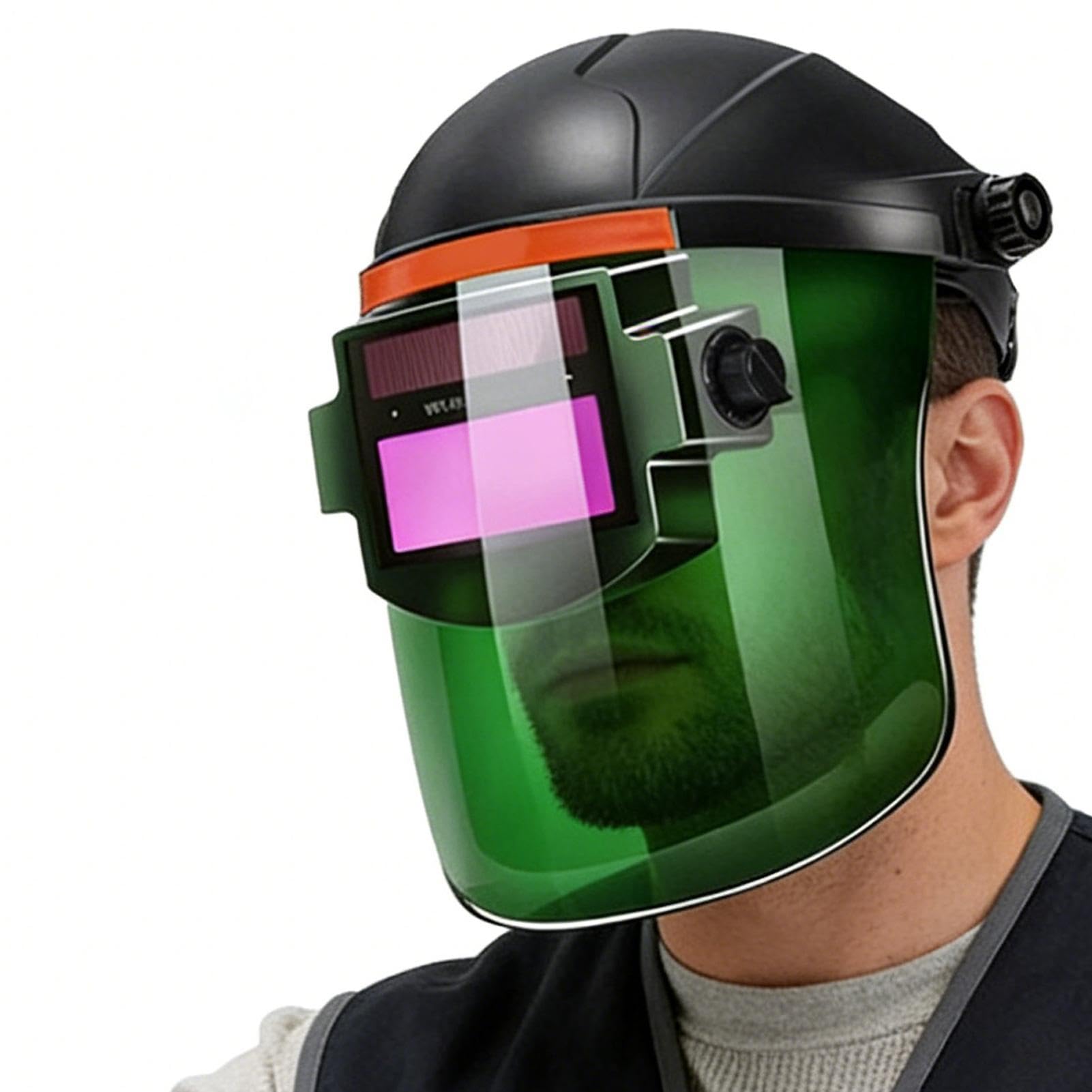 Automatyczny kask spawalniczy - Ochrona twarzy do szlifowania - Kaski do spawania rur - do motoryzacji, fabryki, garażu, domu, przemysłu mechanicznego, warsztatu