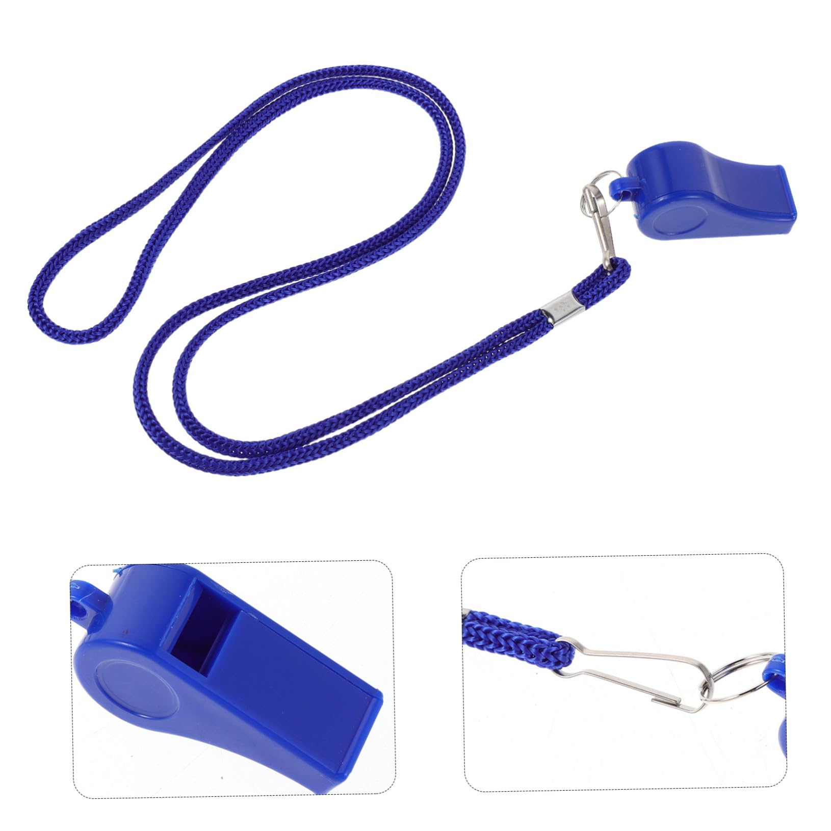 PRETYZOOM 36 Piezas Silbatos Deportivos para Emergencia con Cordón Silbato Plástico Resistente para Árbitro Camping Senderismo Fútbol y Baloncesto Sonido Fuerte Azul