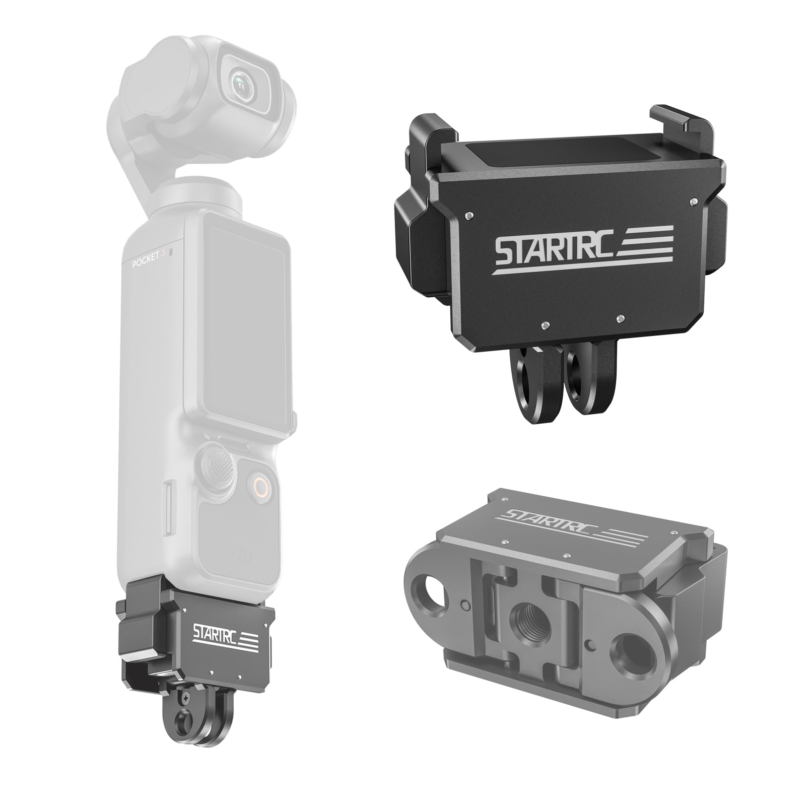 CAPART Quick Release Mount for DJI OSMO Pocket 3, Magnetic Quick Release Plate Expansion Adapter for Pocket 3 Tripod Selfie Vlogging