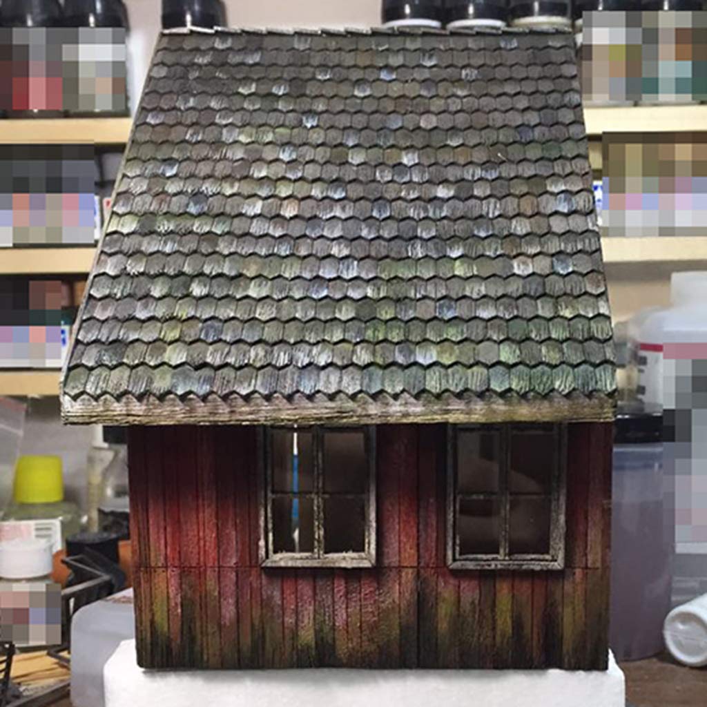1/35 Échelle Maison en Bois Modèle pour Diorama Mise en Page Sandtable Bricolage Bricolage Assemblage