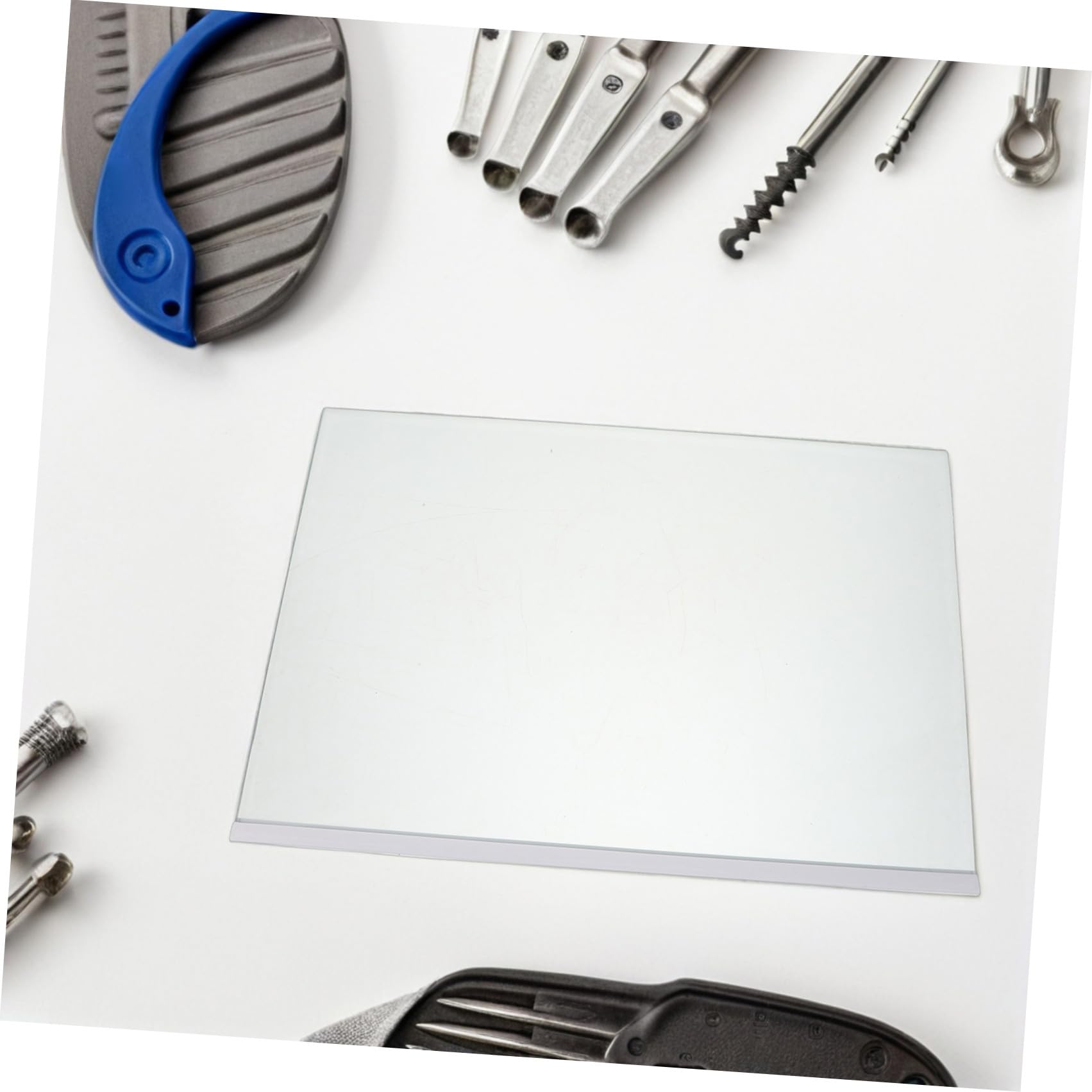 Estante de Vidrio Templado Transparente Compatible y Fácil de Identificar para Refrigerador Borde Recubierto y Acabado Pulido, Divisor de Estante para Cocina