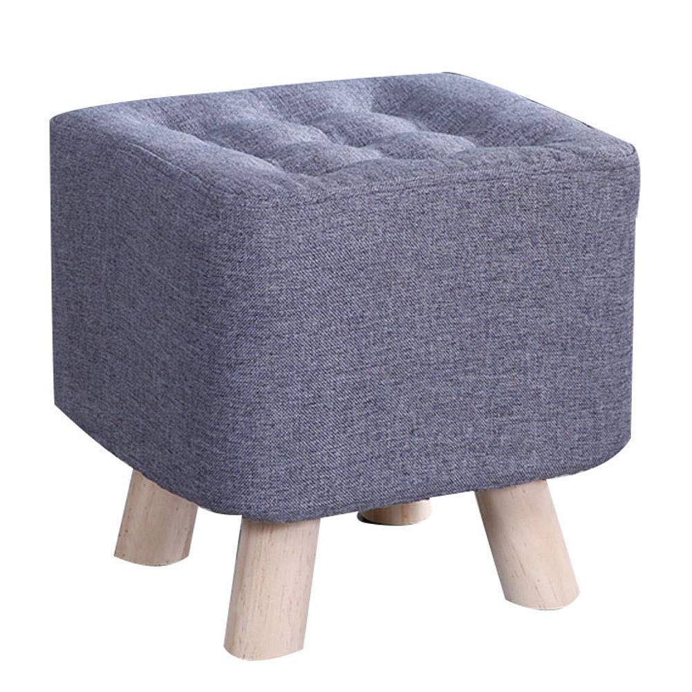 Tabouret ottoman carré avec assise rembourrée haute densité