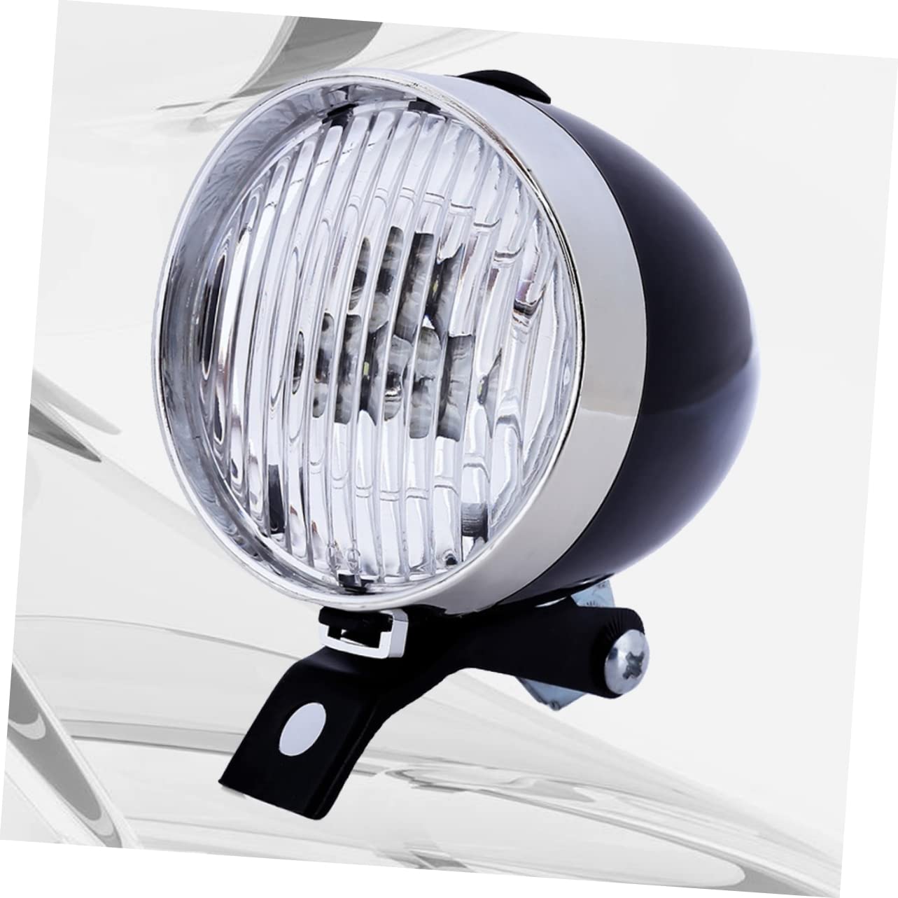 Happyyami Vintage LED Bike Headlight Cycling Light Elegant Retro Front Light for Mountain Bikes Switch Battery Powered Safety Lamp for Outdoor Activities